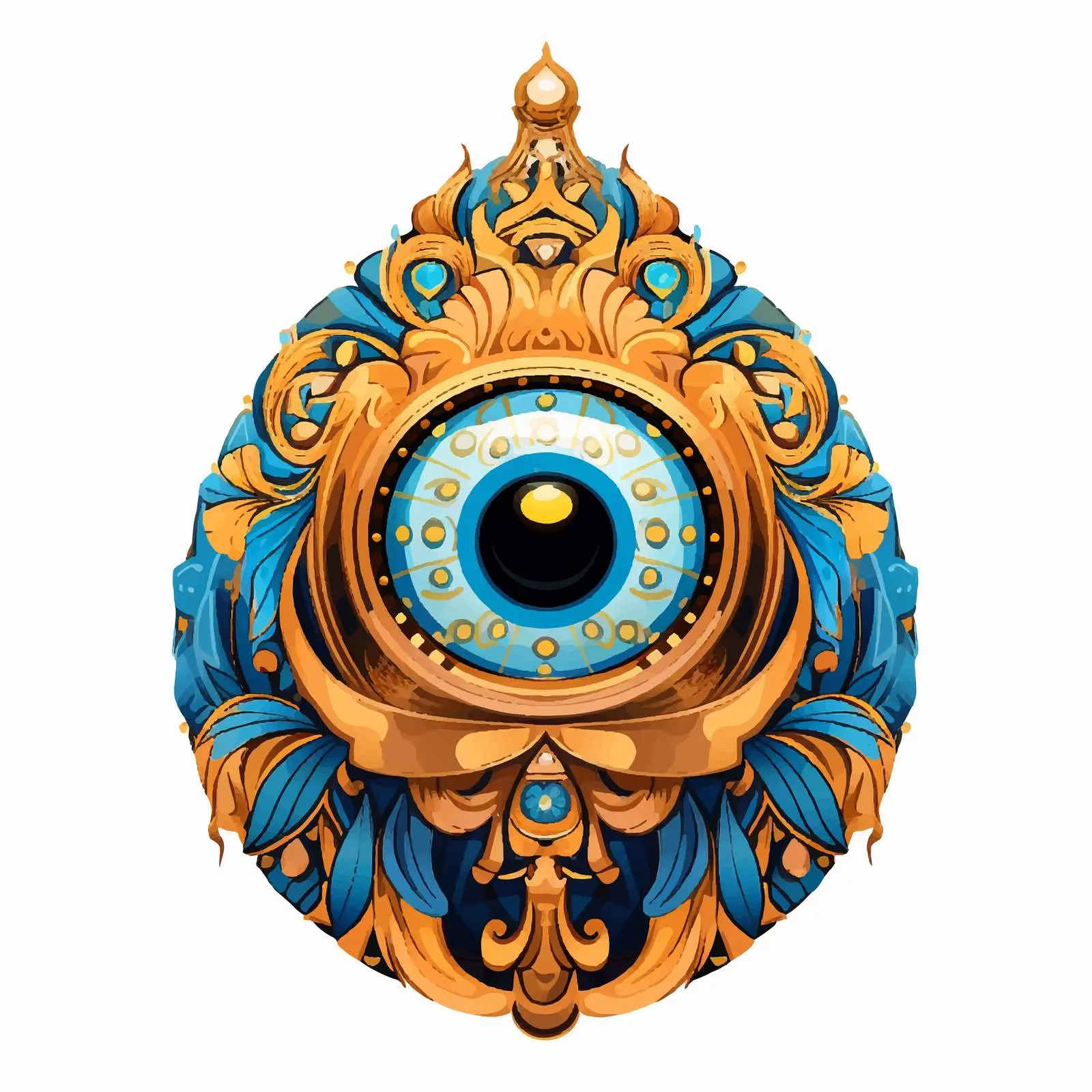 Byzantine Style All-Seeing Eye Easter Egg — free download from Dotvec