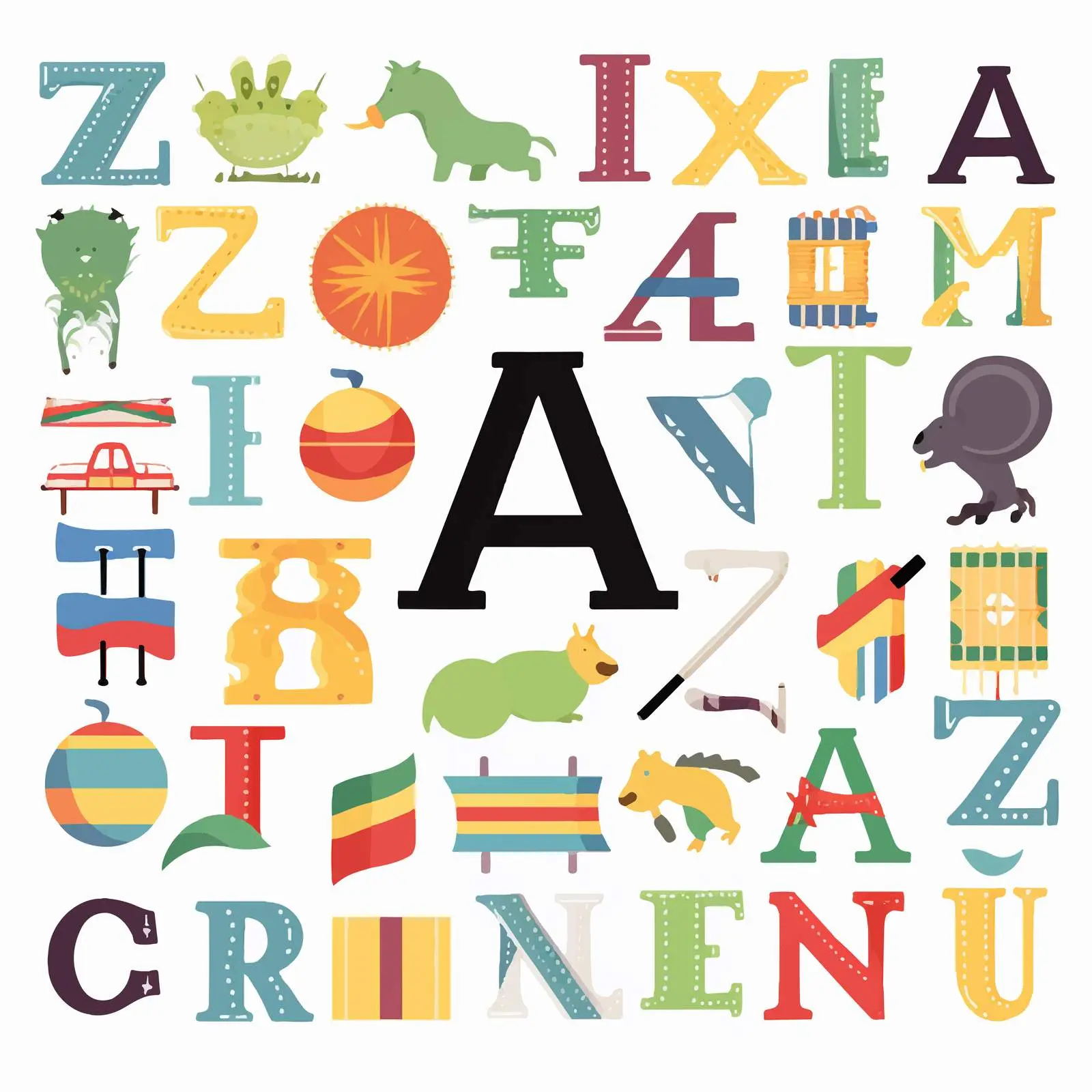 A-Z Country Scrapbook Kit in National Colors — free download from Dotvec