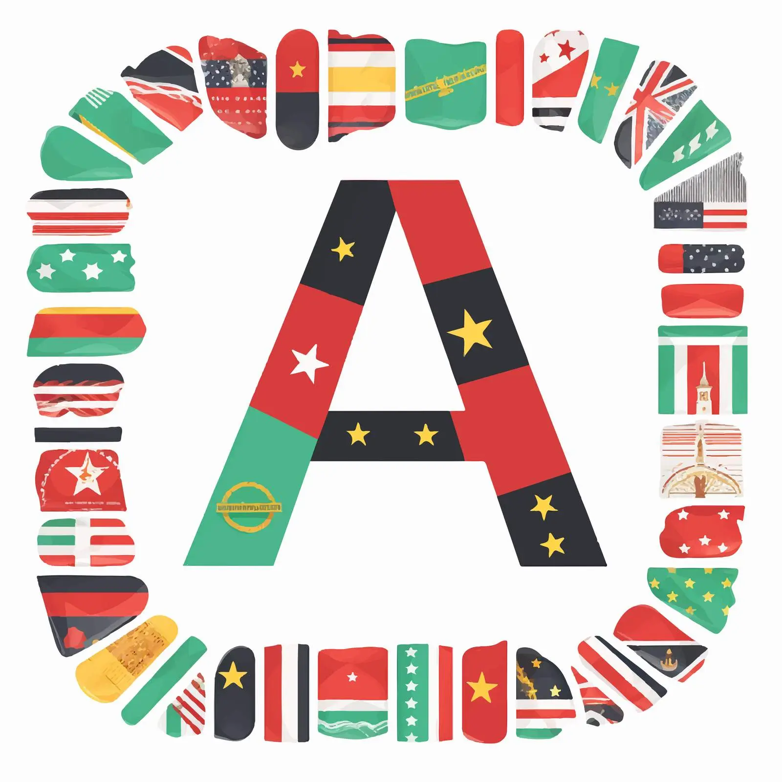 A-Z World Countries Scrapbook Kit – free outlines image from Dotvec