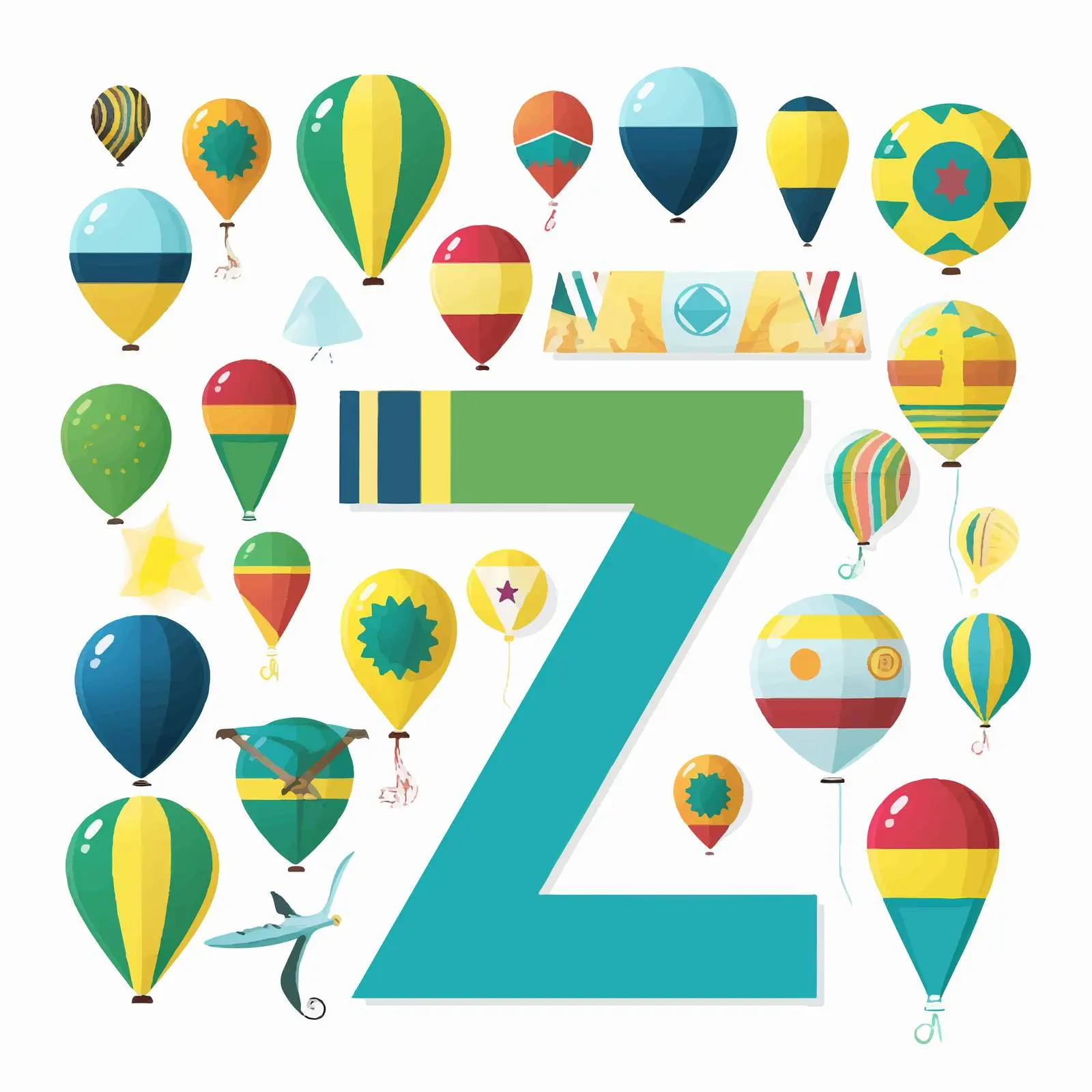 A-Z World Countries Scrapbook Kit in Colors – free visual learning image from Dotvec