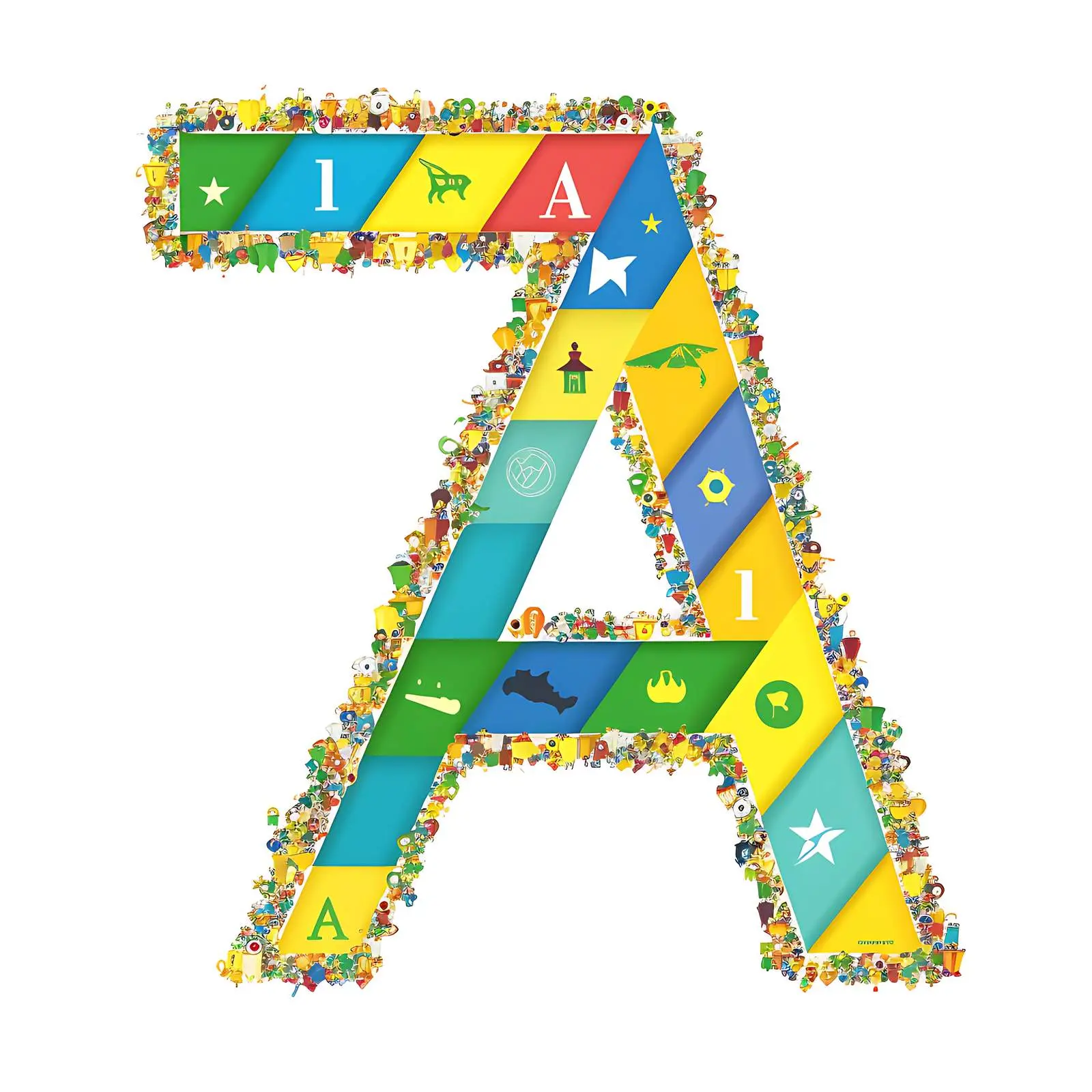 World Countries A-Z Scrapbook Kit in Vibrant Colors – free visual learning image from Dotvec