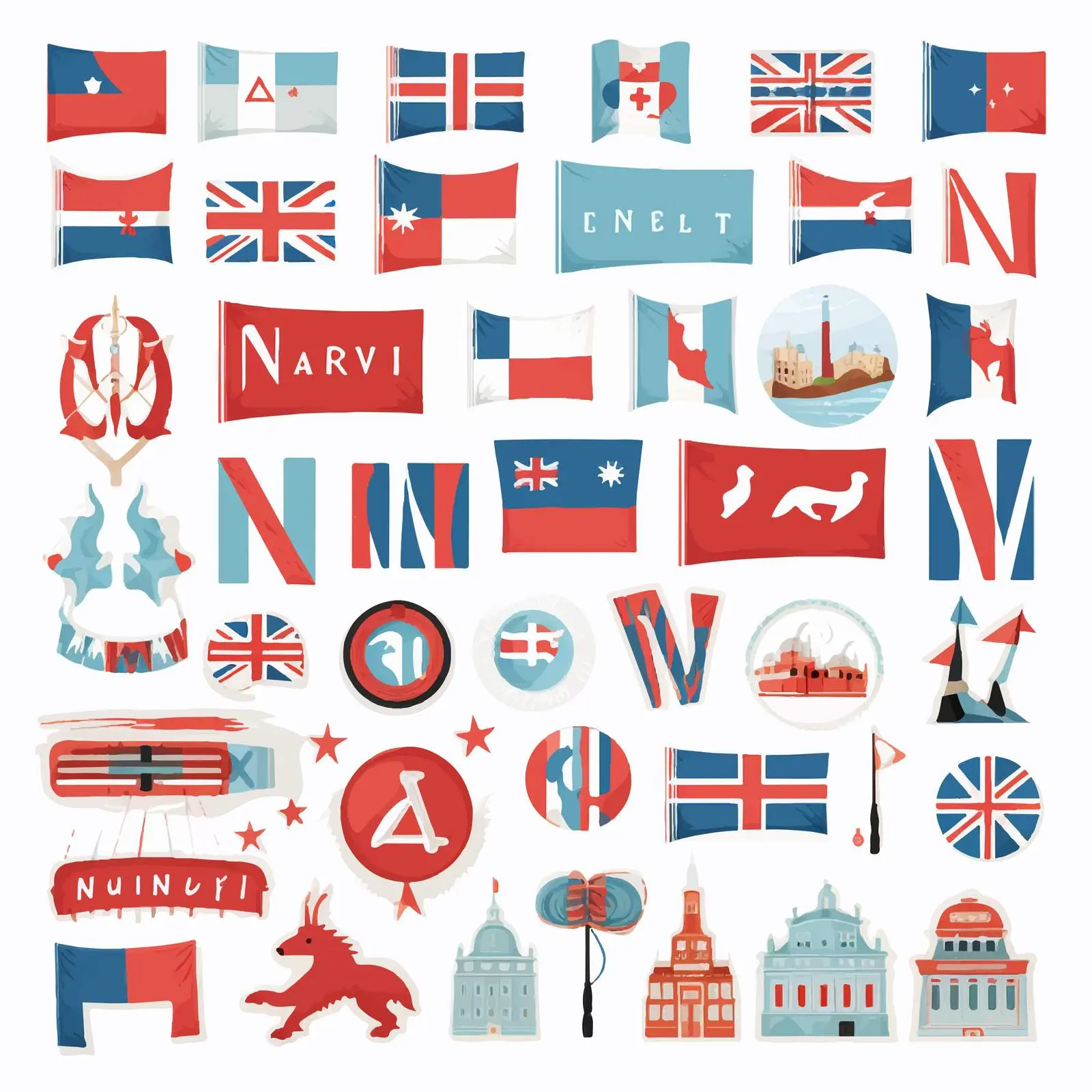 A-Z World Countries Scrapbook Kit in Colors – free visual learning image from Dotvec