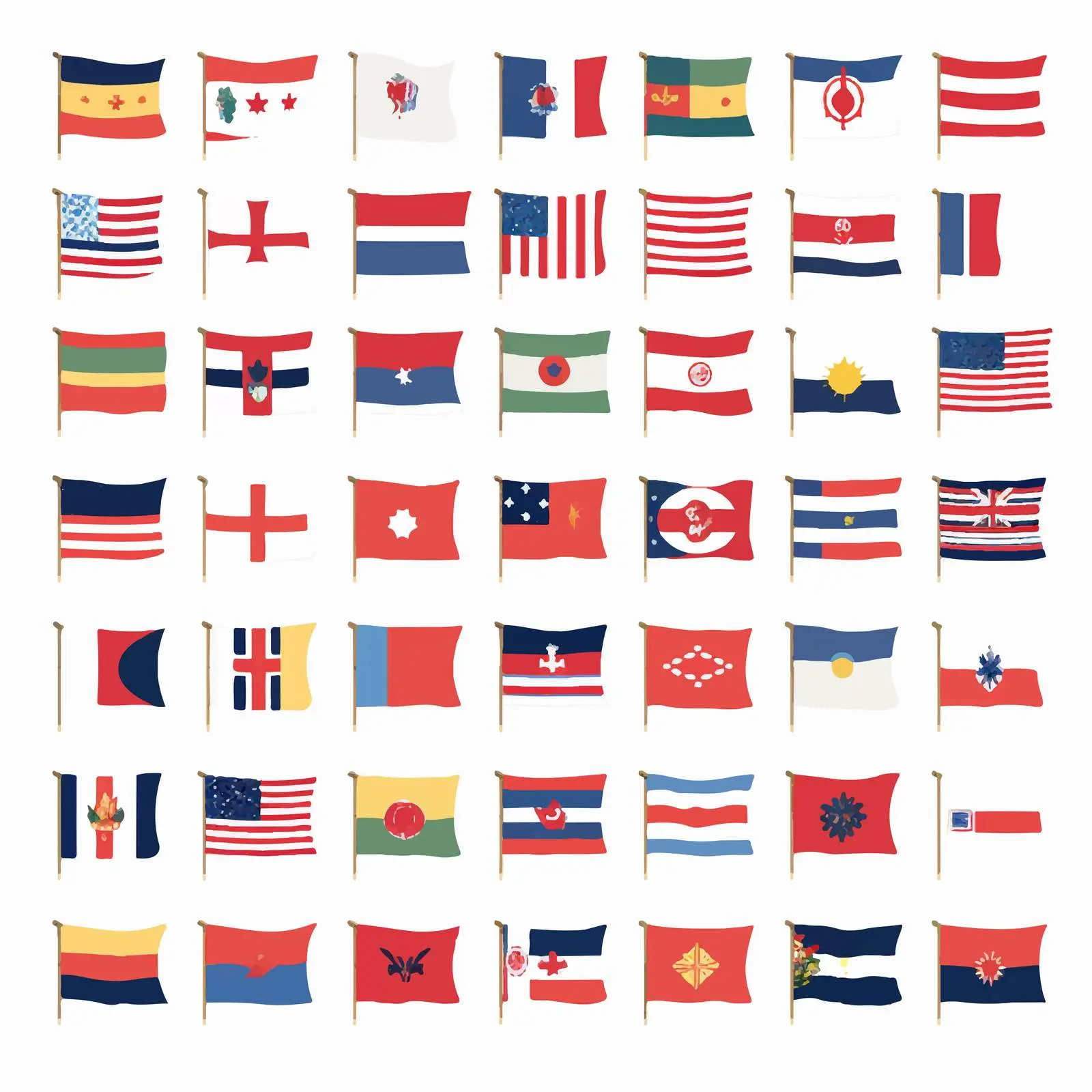 A-Z World Countries Scrapbook Kit in National Colors – free visual learning image from Dotvec