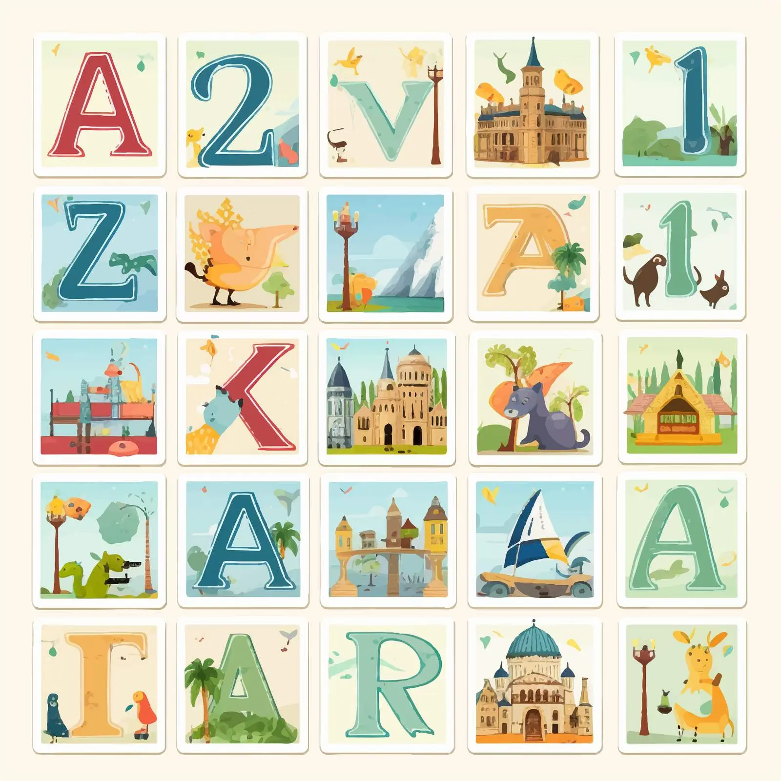 World Countries Scrapbook Labels Pack - Part 2 – free visual education image from Dotvec