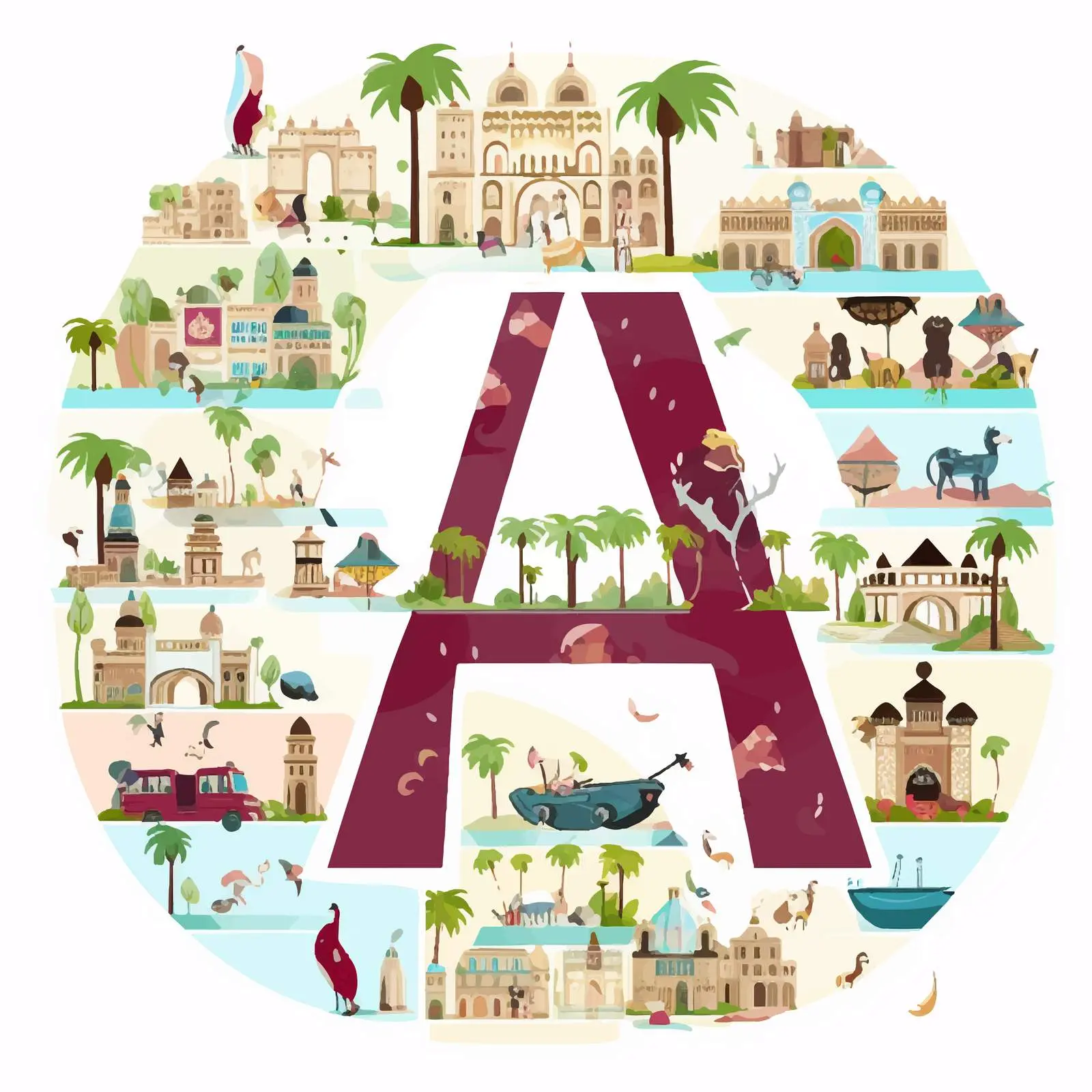 World Countries A-Z Design Elements Vector – free printable vector image from Dotvec