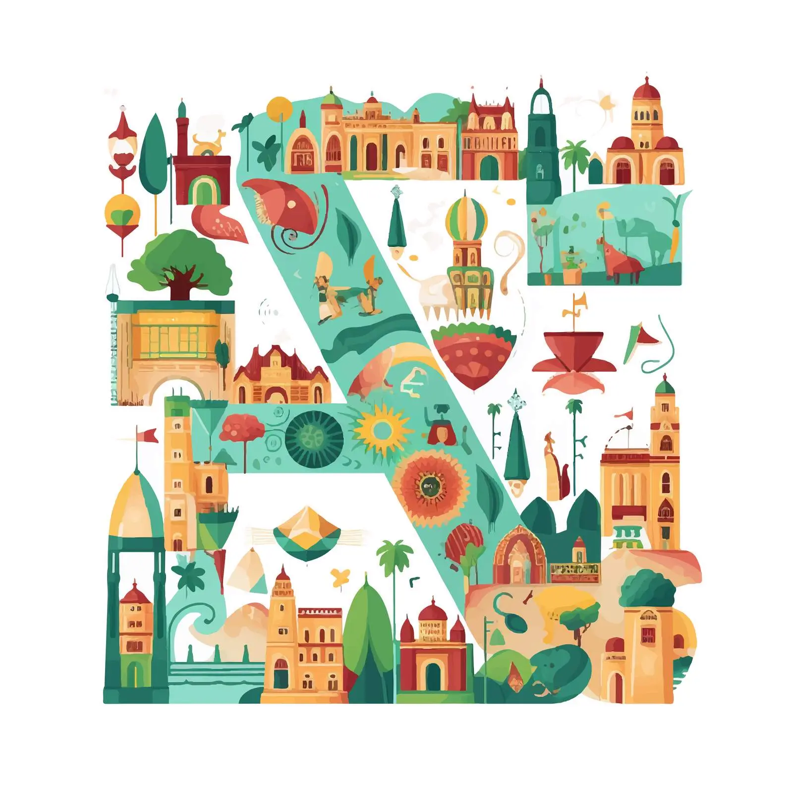 Universal Design Elements of World Countries A-Z – free visual aids image from Dotvec