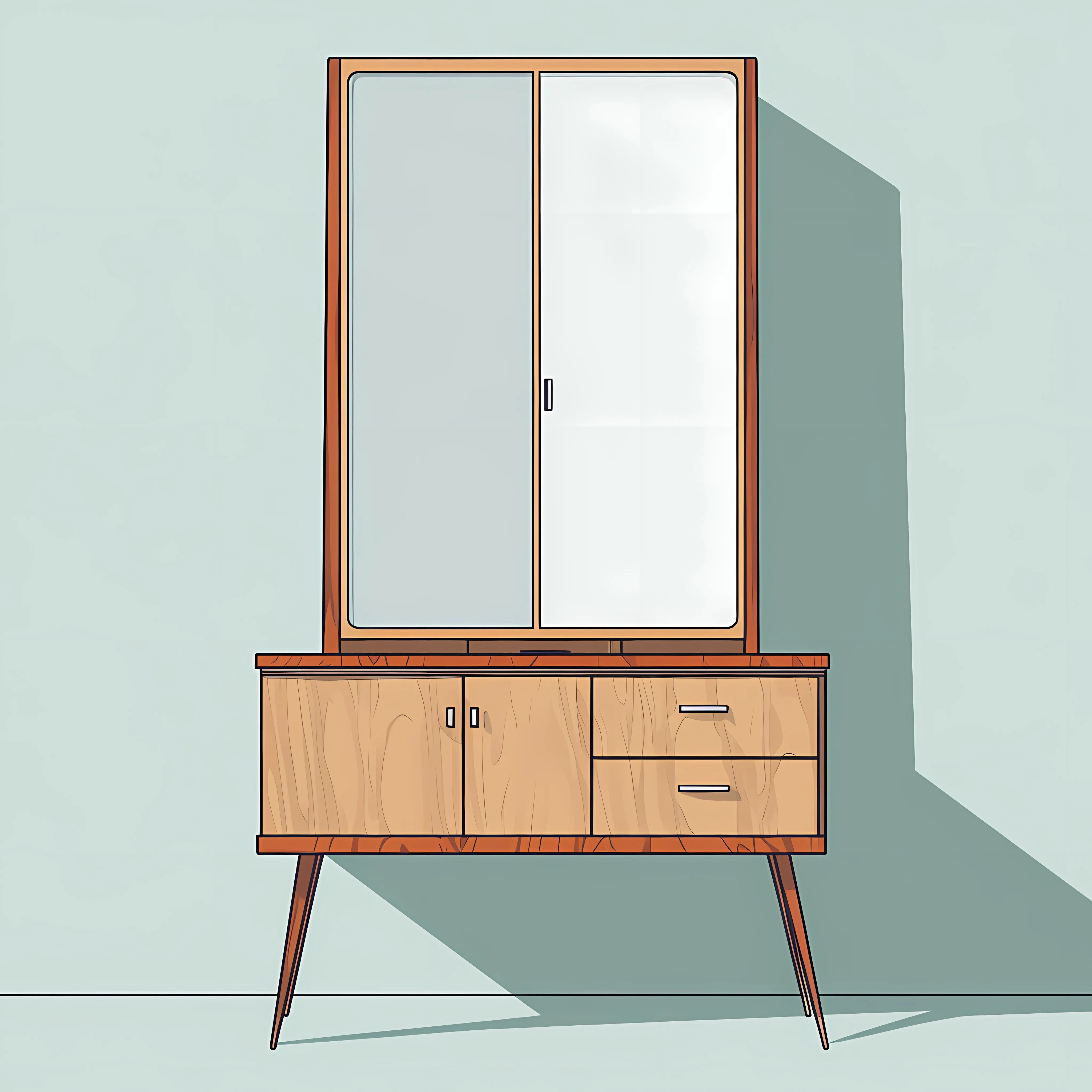 Flat Vector Illustration of Almirah on White Background — free download from Dotvec