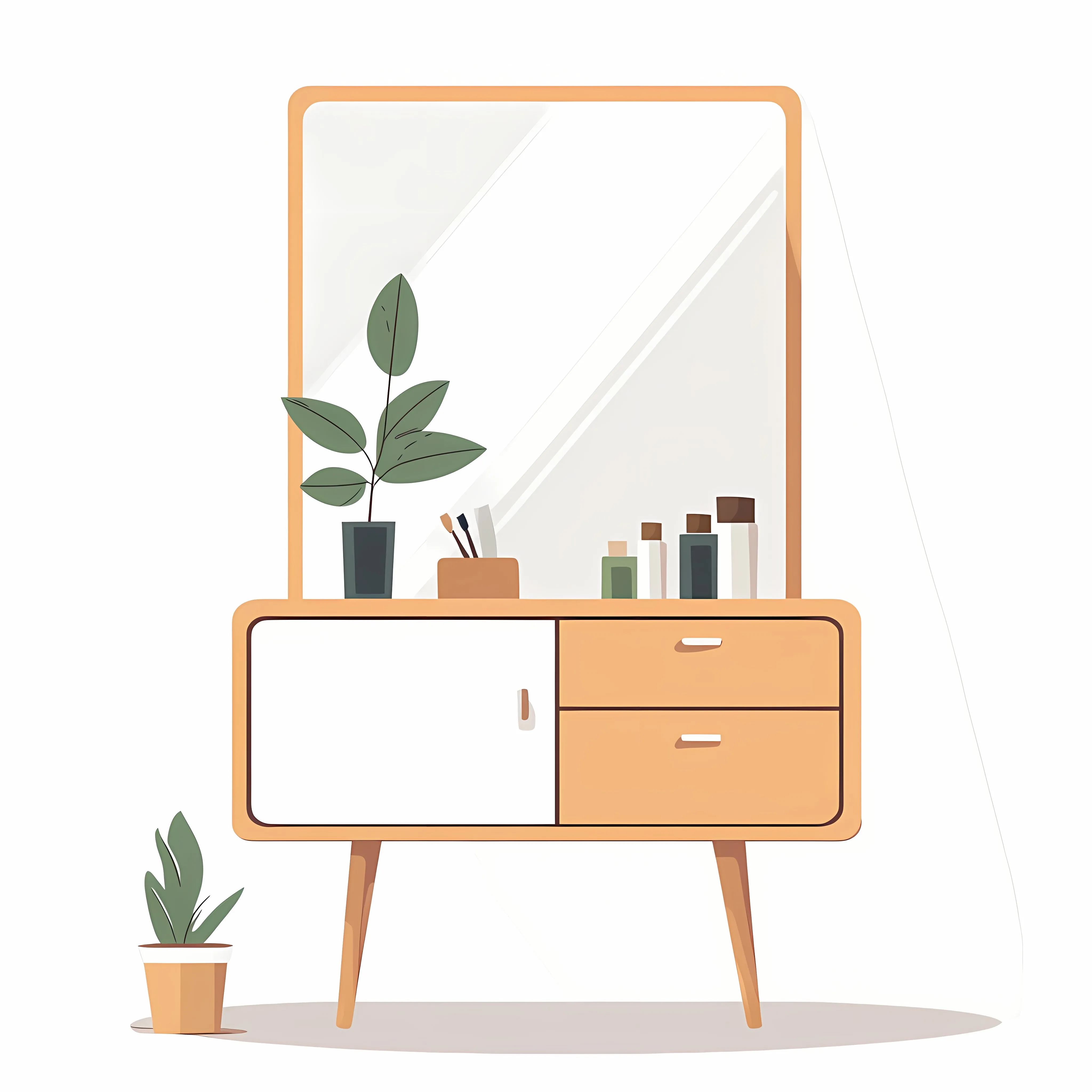 Flat Vector Illustration of an Almirah on White Background — free download from Dotvec