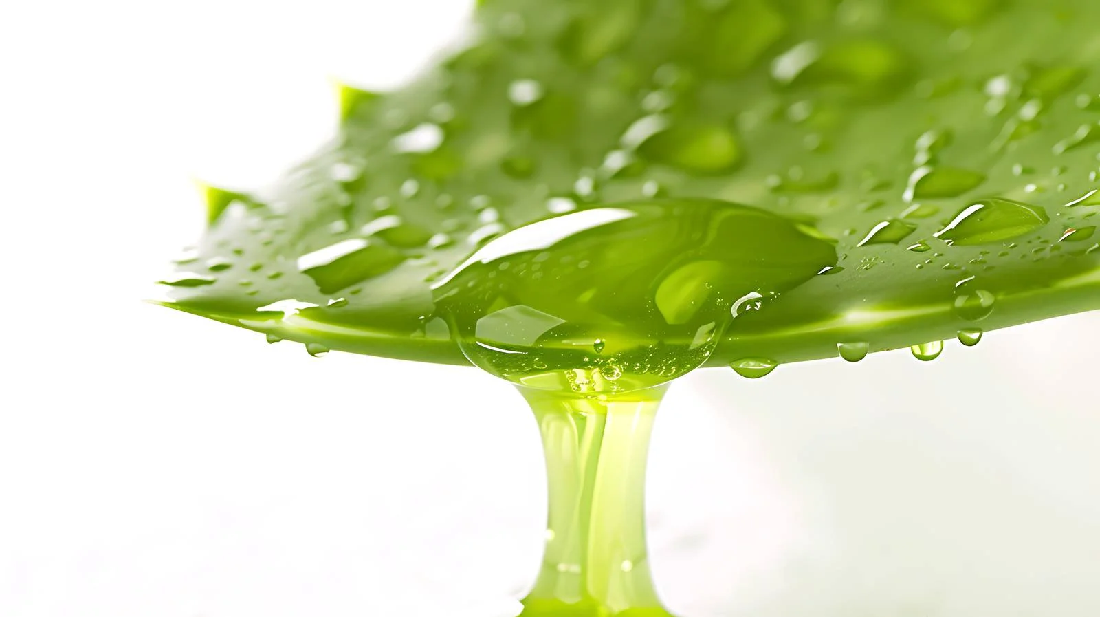 Fresh Aloe Vera Gel Dripping Green Leaf – free aloe image from Dotvec
