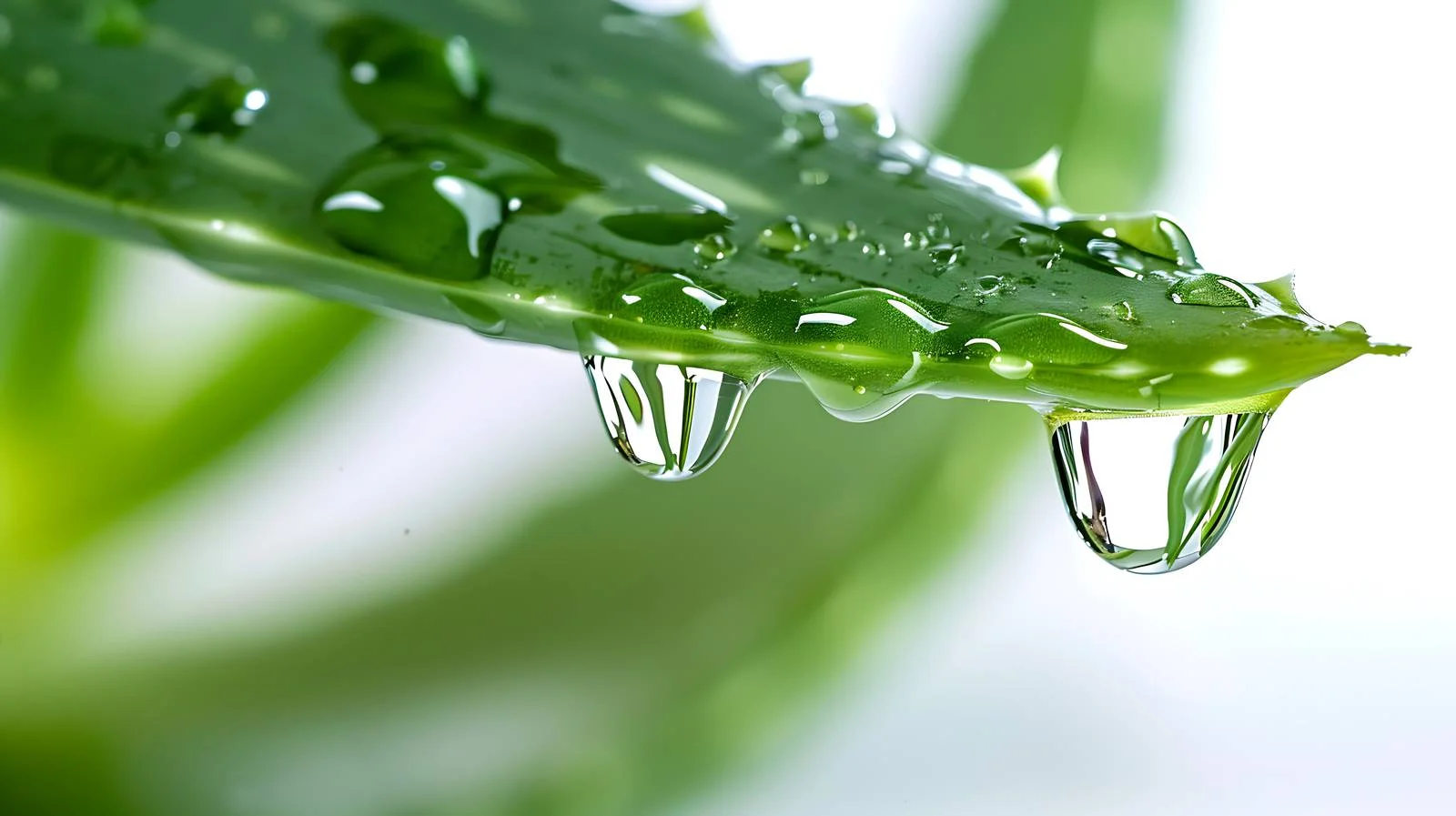 Pure Aloe Vera Gel on Green Leaf — free download from Dotvec