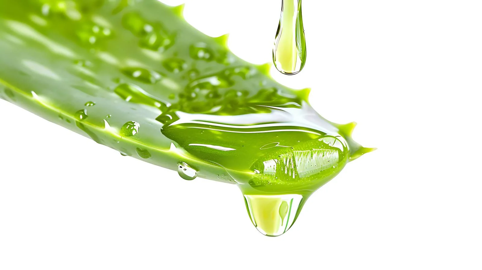 Fresh Aloe Vera Gel Dripping from Leaf — free download from Dotvec