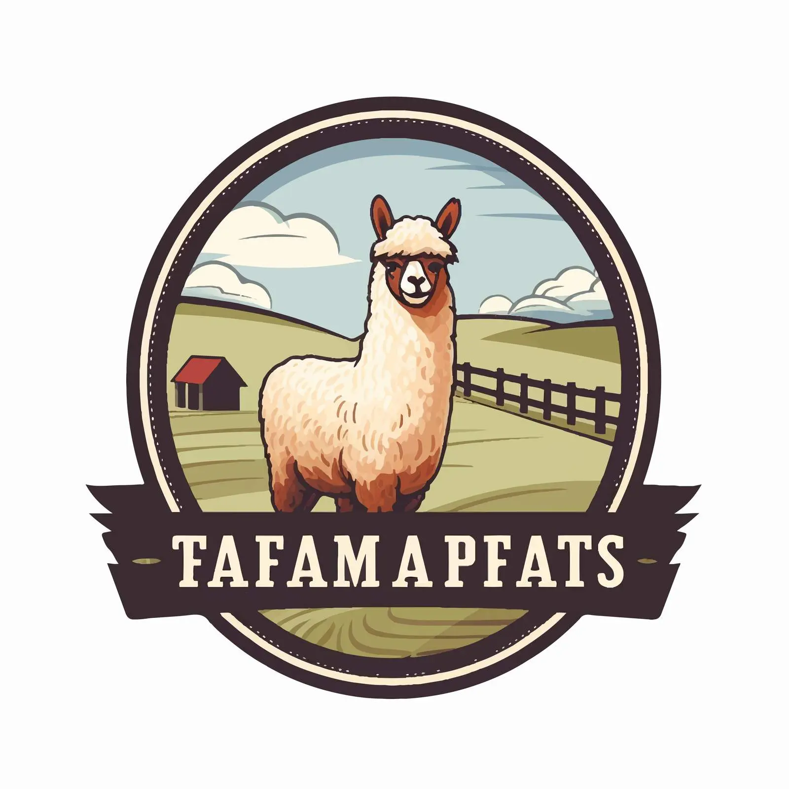 Alpaca Farm Logo for Wool Products — free download from Dotvec
