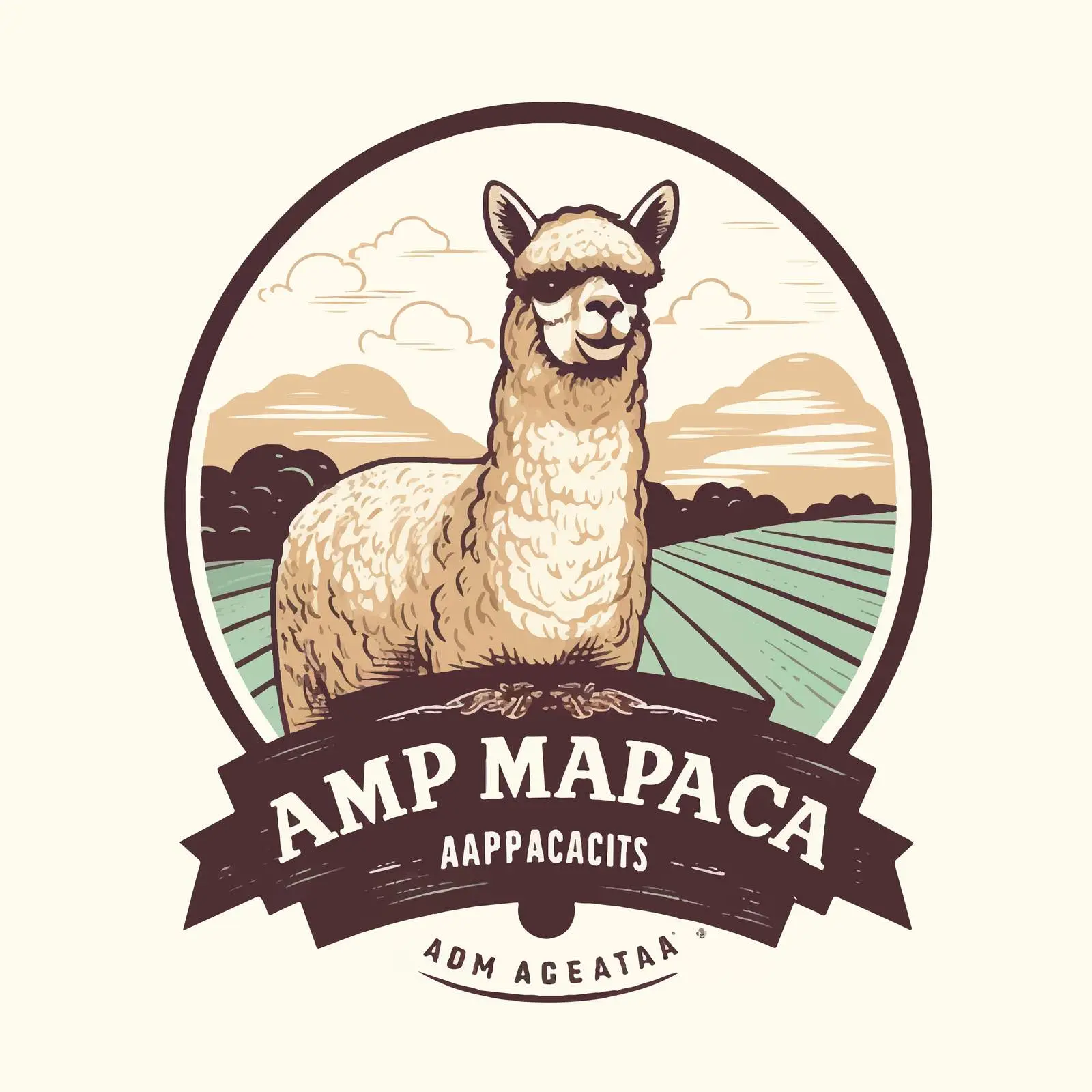Alpaca Farm Logo for Wool Products — free download from Dotvec