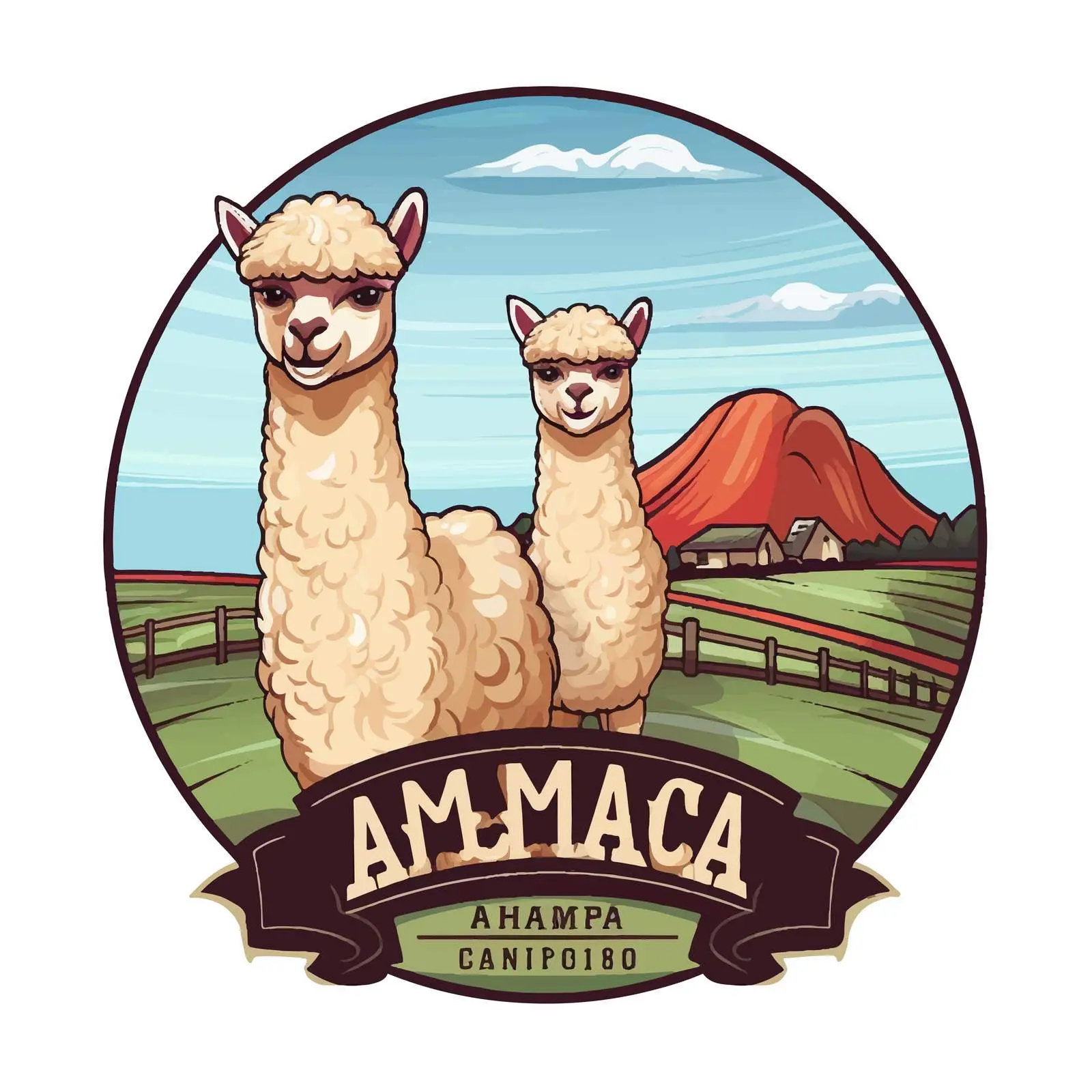 Alpaca Farm Logo for Wool Products — free download from Dotvec