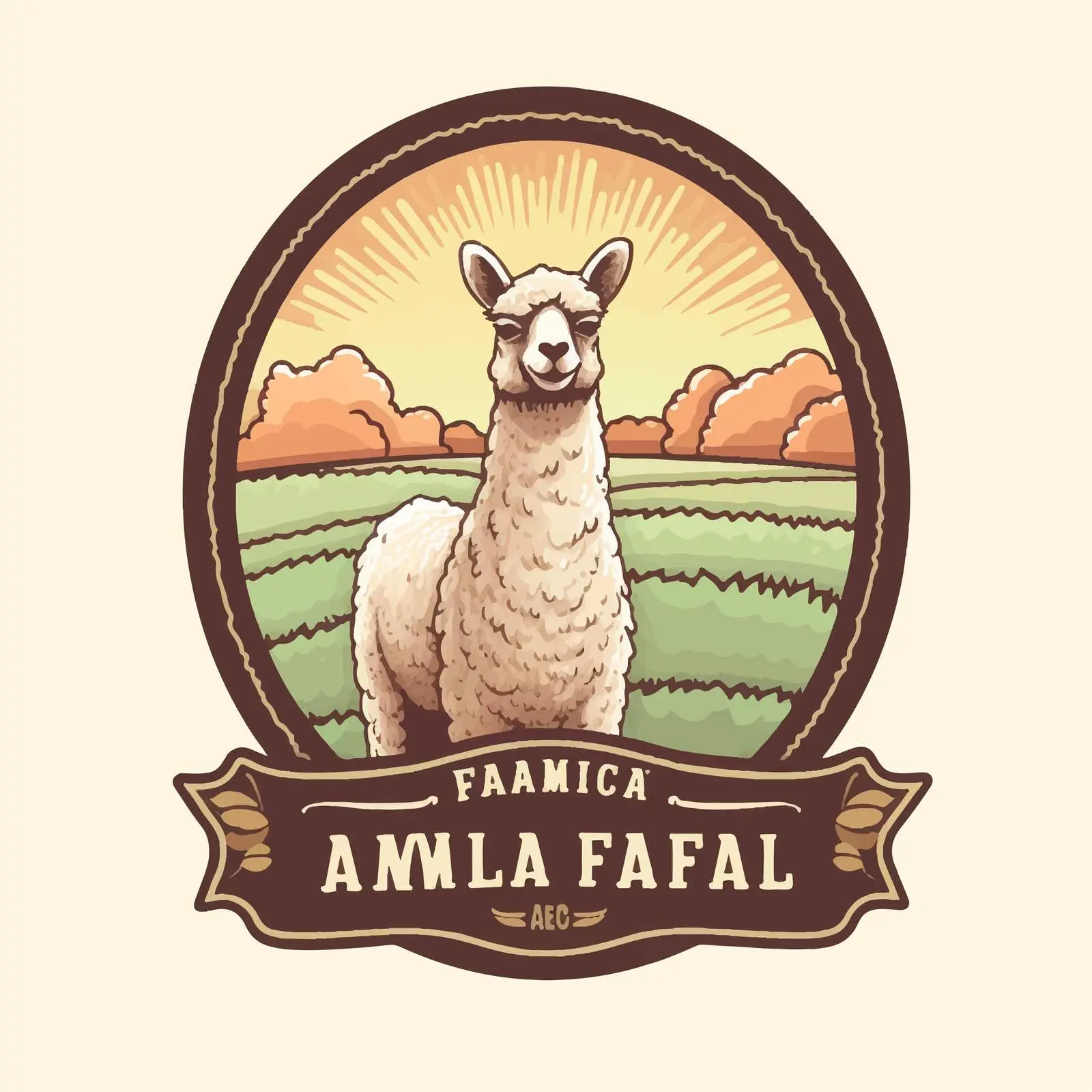 Alpaca Farm Logo for Wool Products — free download from Dotvec