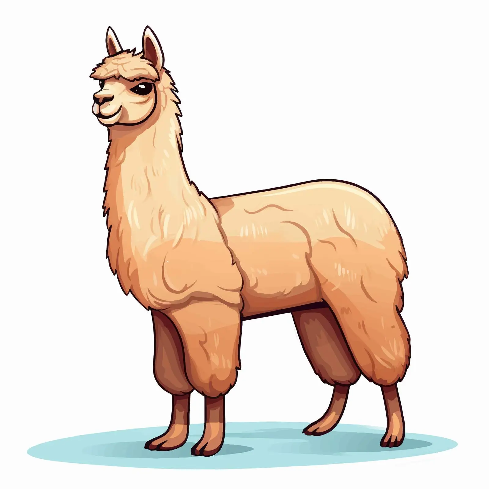 Hand-Drawn Cartoon Alpaca Illustration — free download from Dotvec