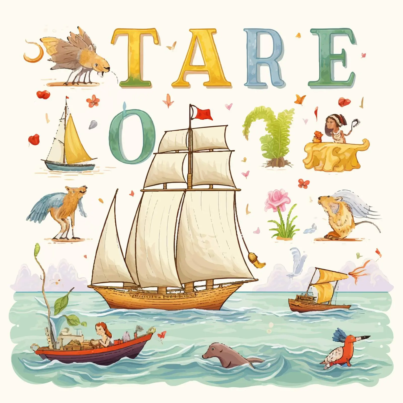 Alphabet Tracing Worksheet with Vocabulary Illustrations – free illustrated letters image from Dotvec