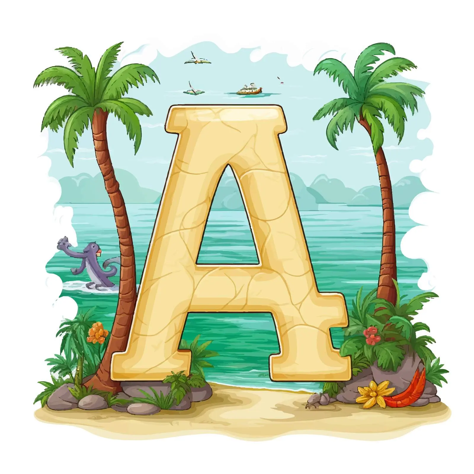 Colorful Alphabet Worksheet Vector Illustration — free download from Dotvec