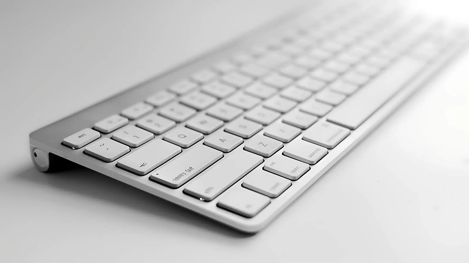 Aluminum Computer Keyboard Isolated on White Table – free wireless image from Dotvec