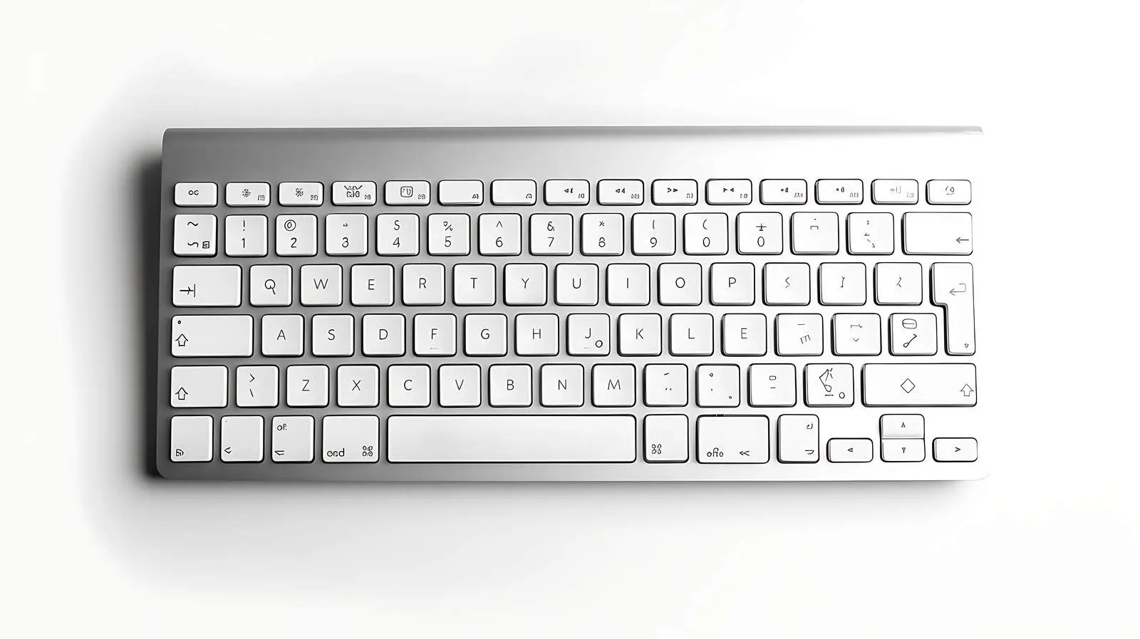 Aluminum Computer Keyboard Isolated on White Background — free download from Dotvec