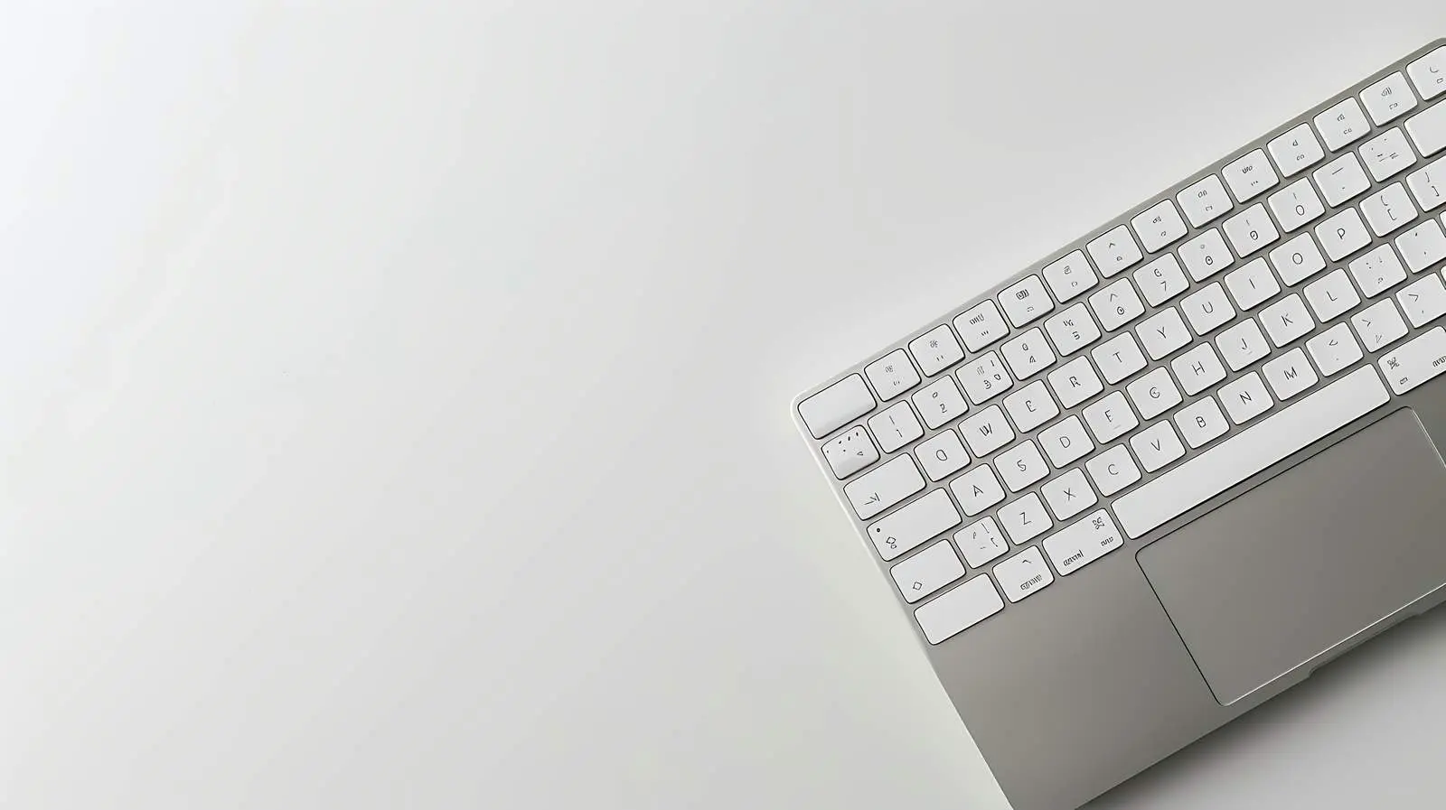 Aluminum Computer Keyboard Isolated on White Background – free wireless image from Dotvec