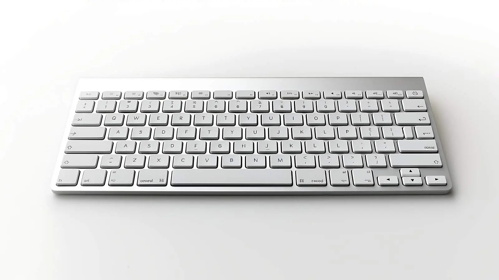 Aluminum Computer Keyboard Isolated on White Background – free digital workplace image from Dotvec
