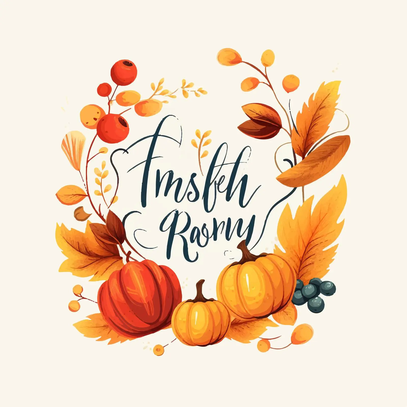 Always Be Thankful Holiday Inscription Vector — free download from Dotvec