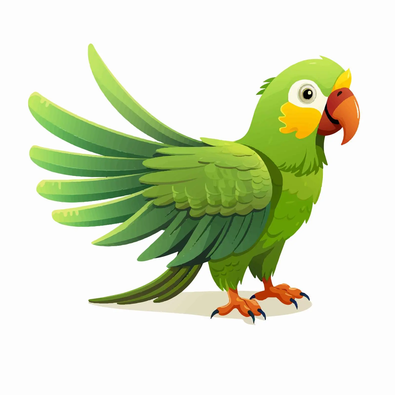 Cute Amazon Parrot in Tropical Jungle Vector — free download from Dotvec