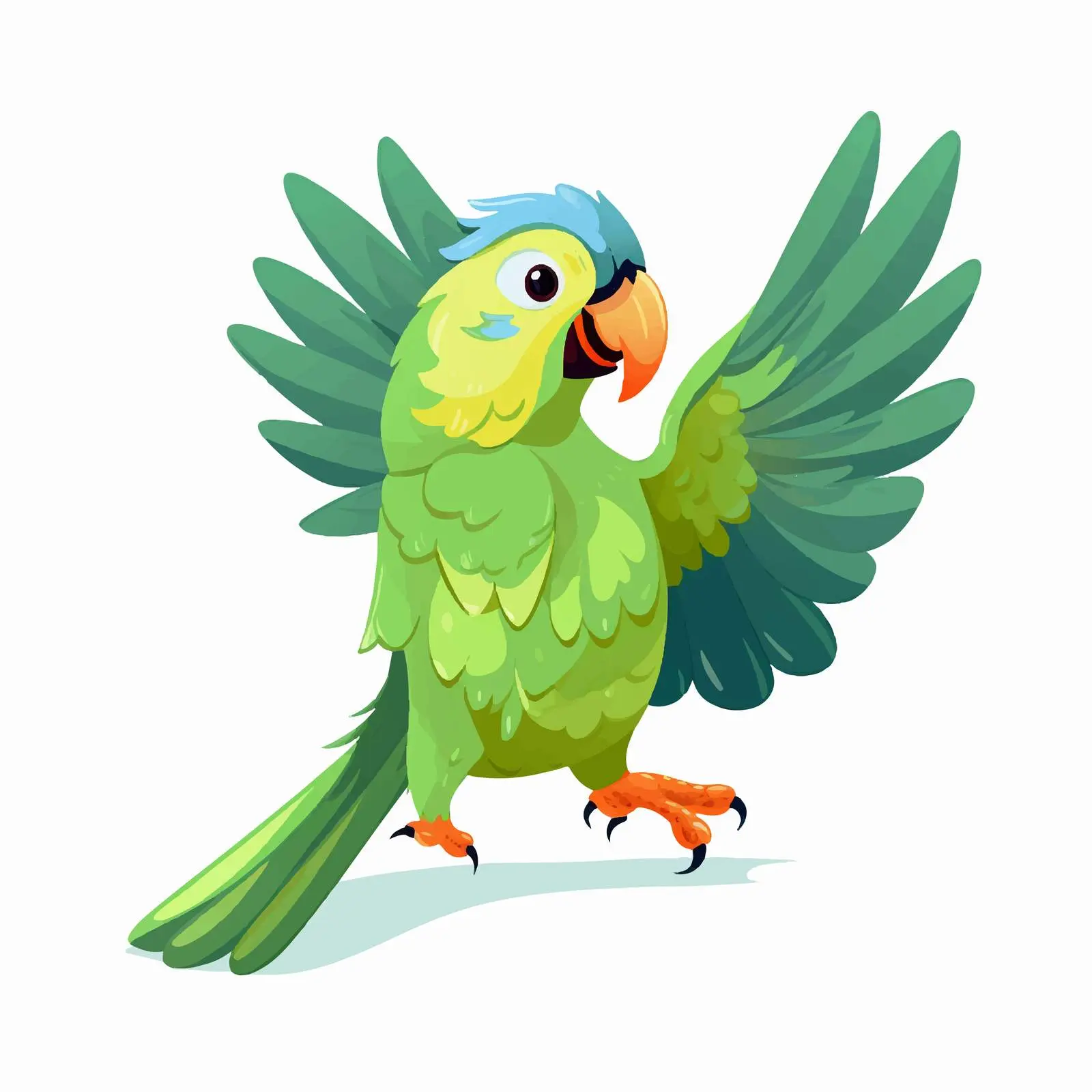 Cute Amazon Parrot in Tropical Jungle Vector — free download from Dotvec