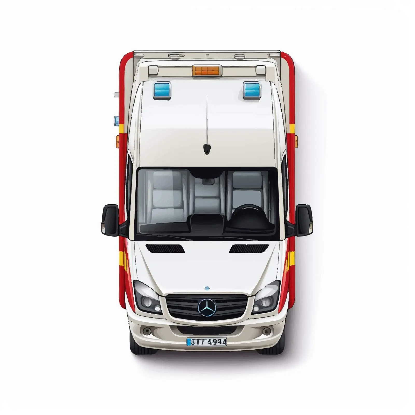 Ambulance Car Vector Illustration on White Background — free download from Dotvec