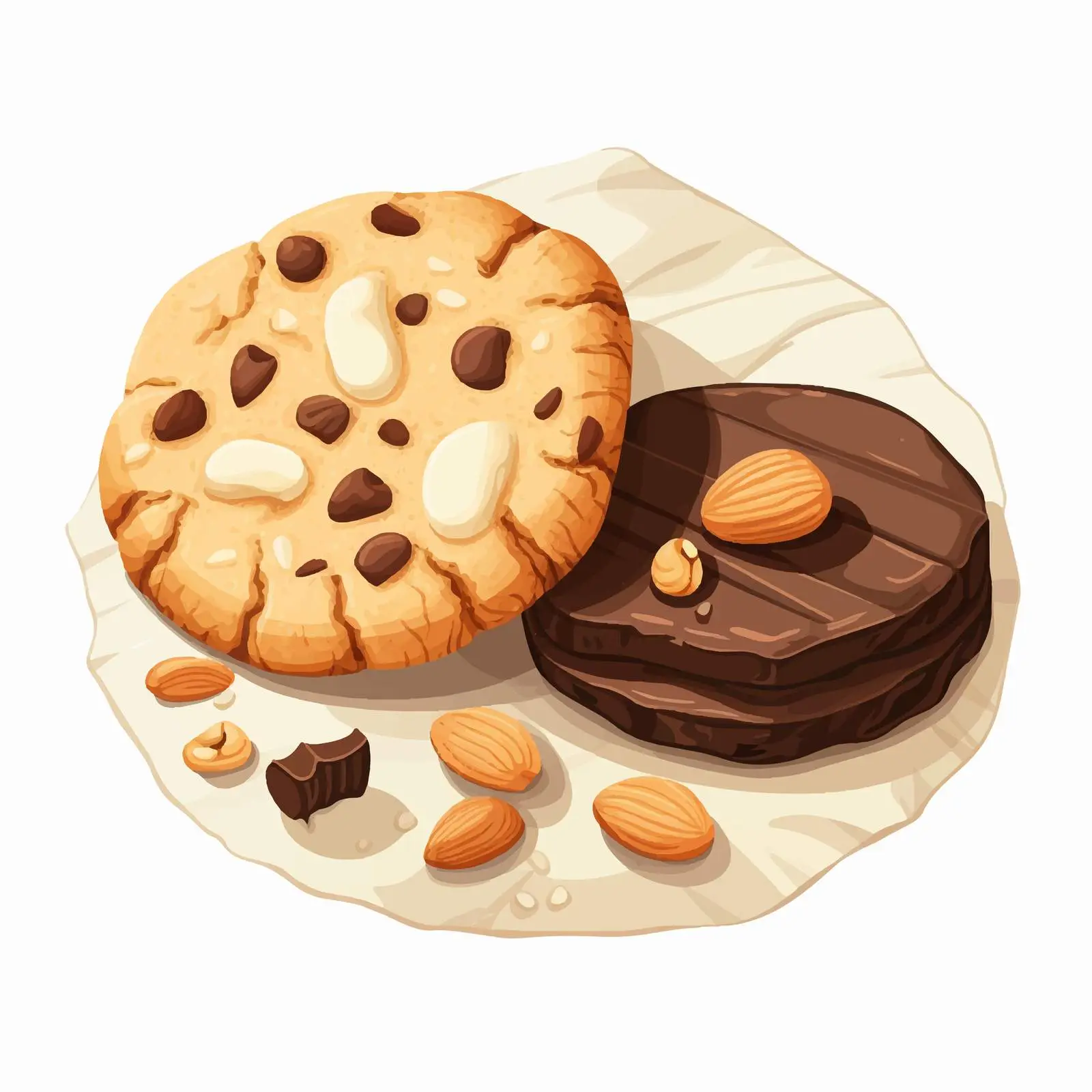 American Chocolate Chip Cookie with Nuts — free download from Dotvec