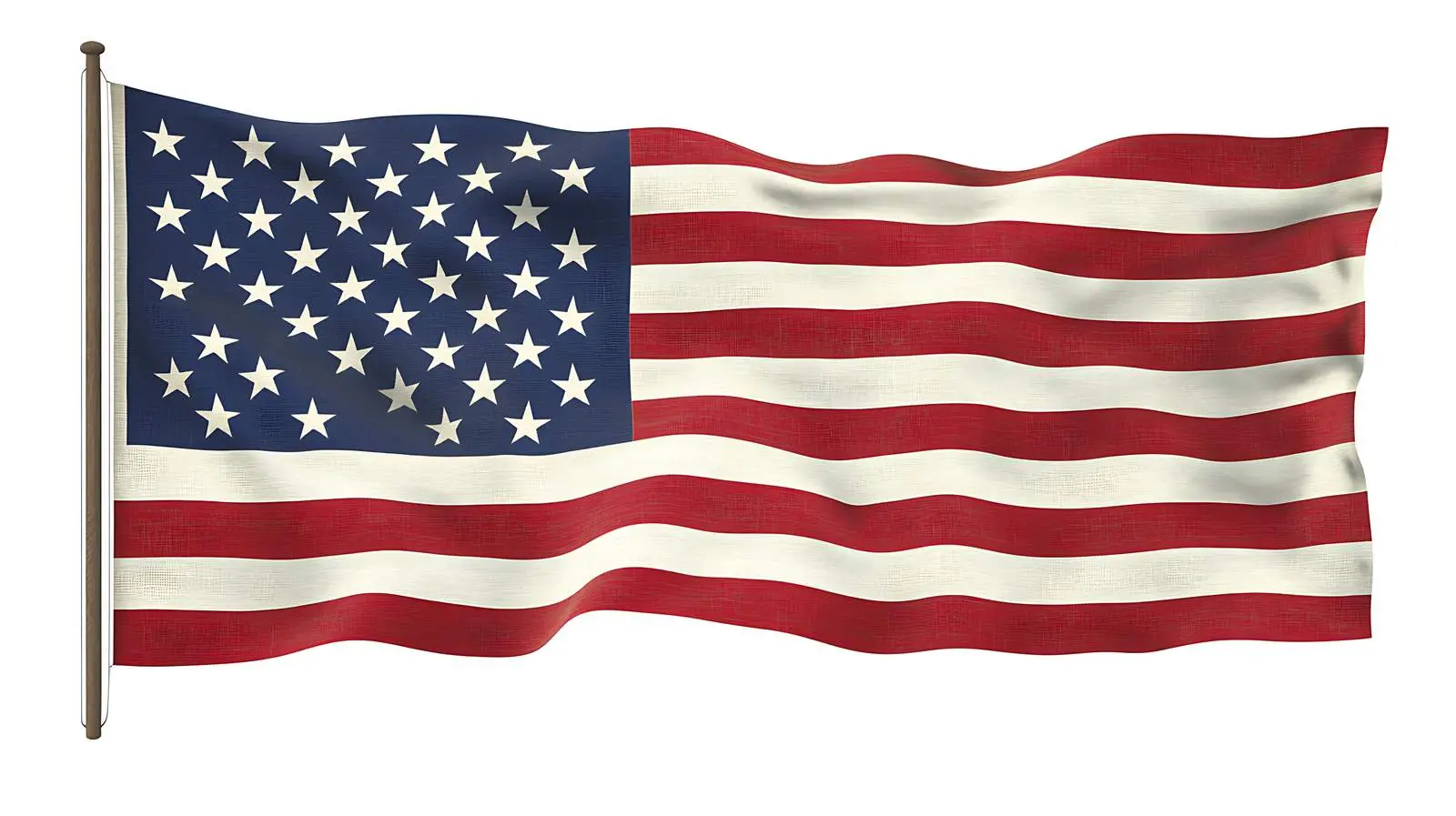 American Flag Isolated with Clipping Path — free download from Dotvec