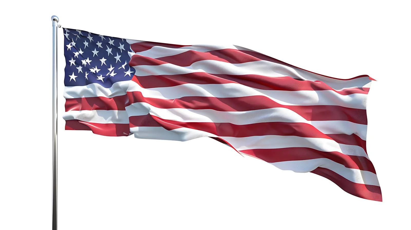 Patriotic American Flag on White Background — free download from Dotvec