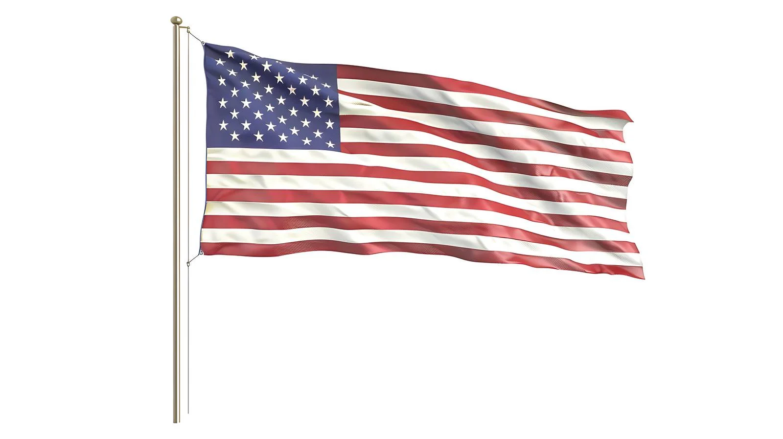 Patriotic American Flag on White Background — free download from Dotvec