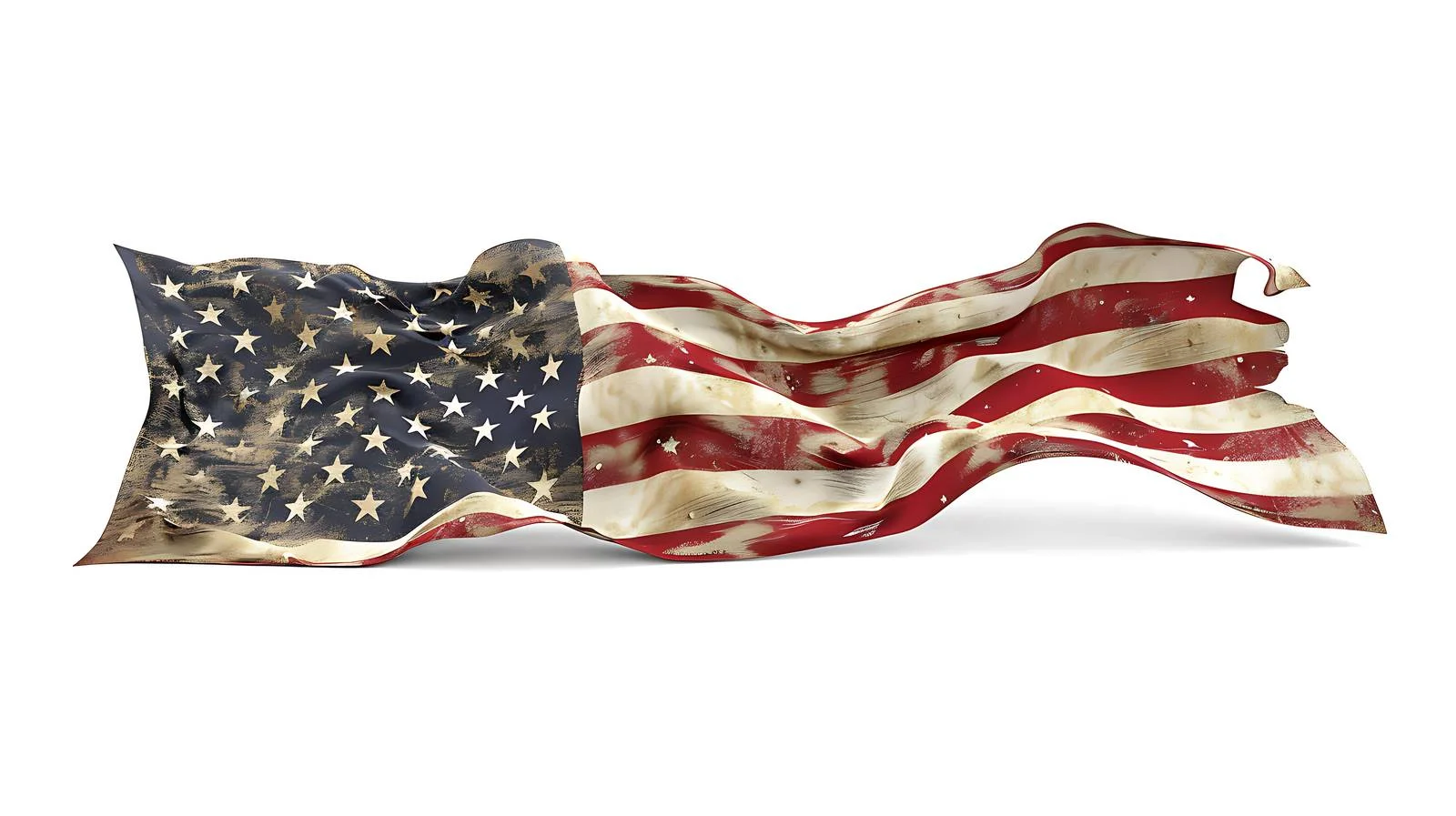 American Flag on White Background with Path — free download from Dotvec