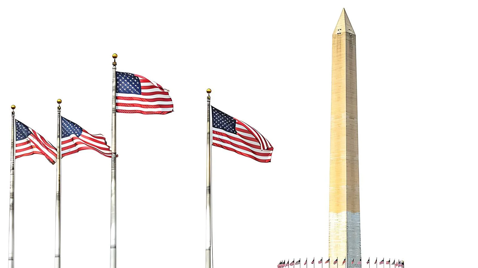 National Flags by Washington Monument in Washington — free download from Dotvec