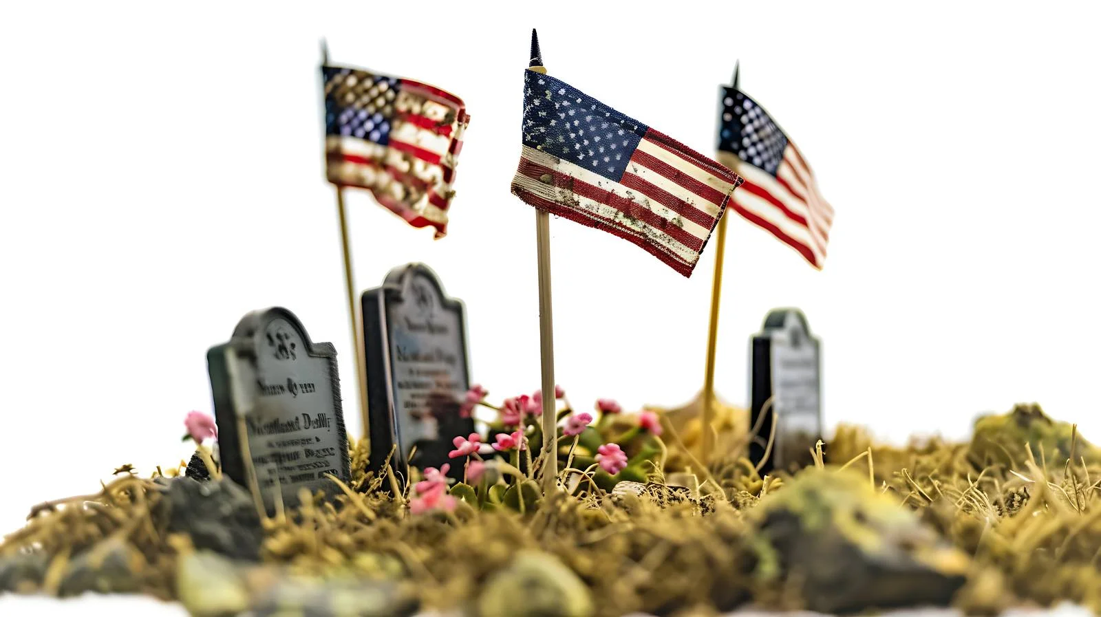 Patriotic flags by Arlington gravesites — free download from Dotvec