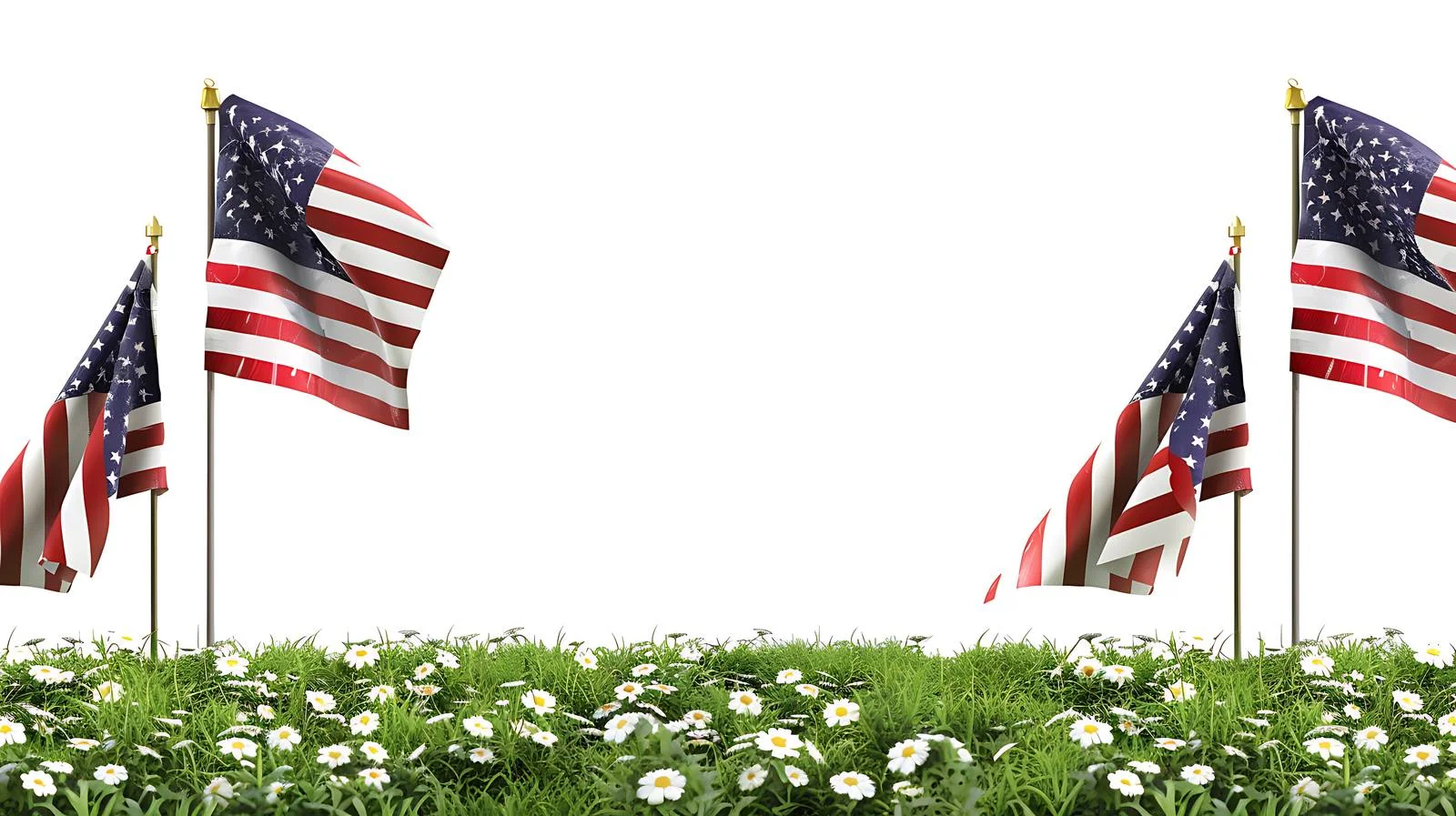 Patriotic flags near Arlington National Cemetery — free download from Dotvec