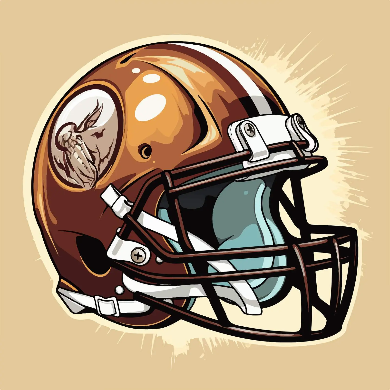 American Football Vector Design on Brown Background – free american sports image from Dotvec