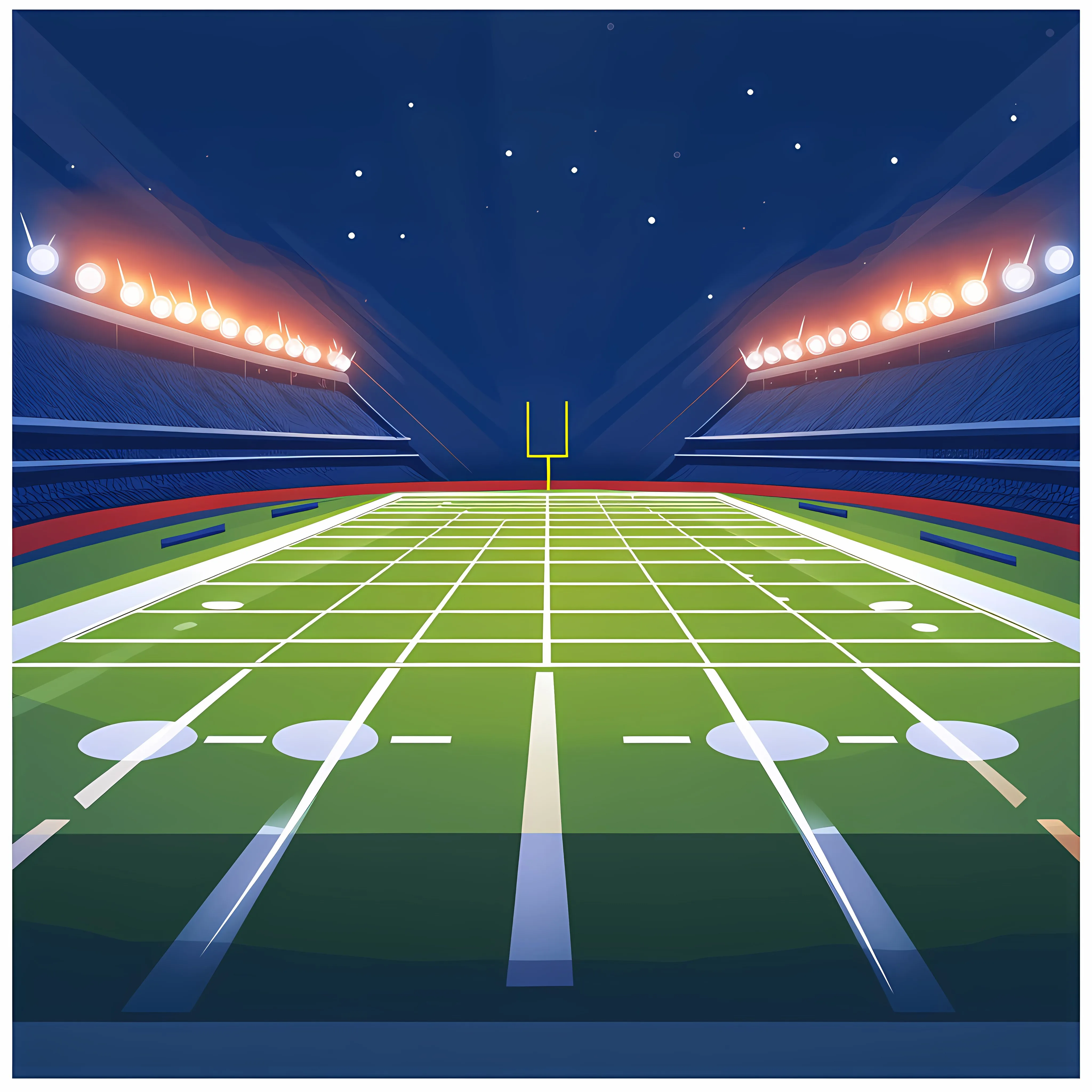 Brightly Lit American Football Field Vector Illustration — free download from Dotvec