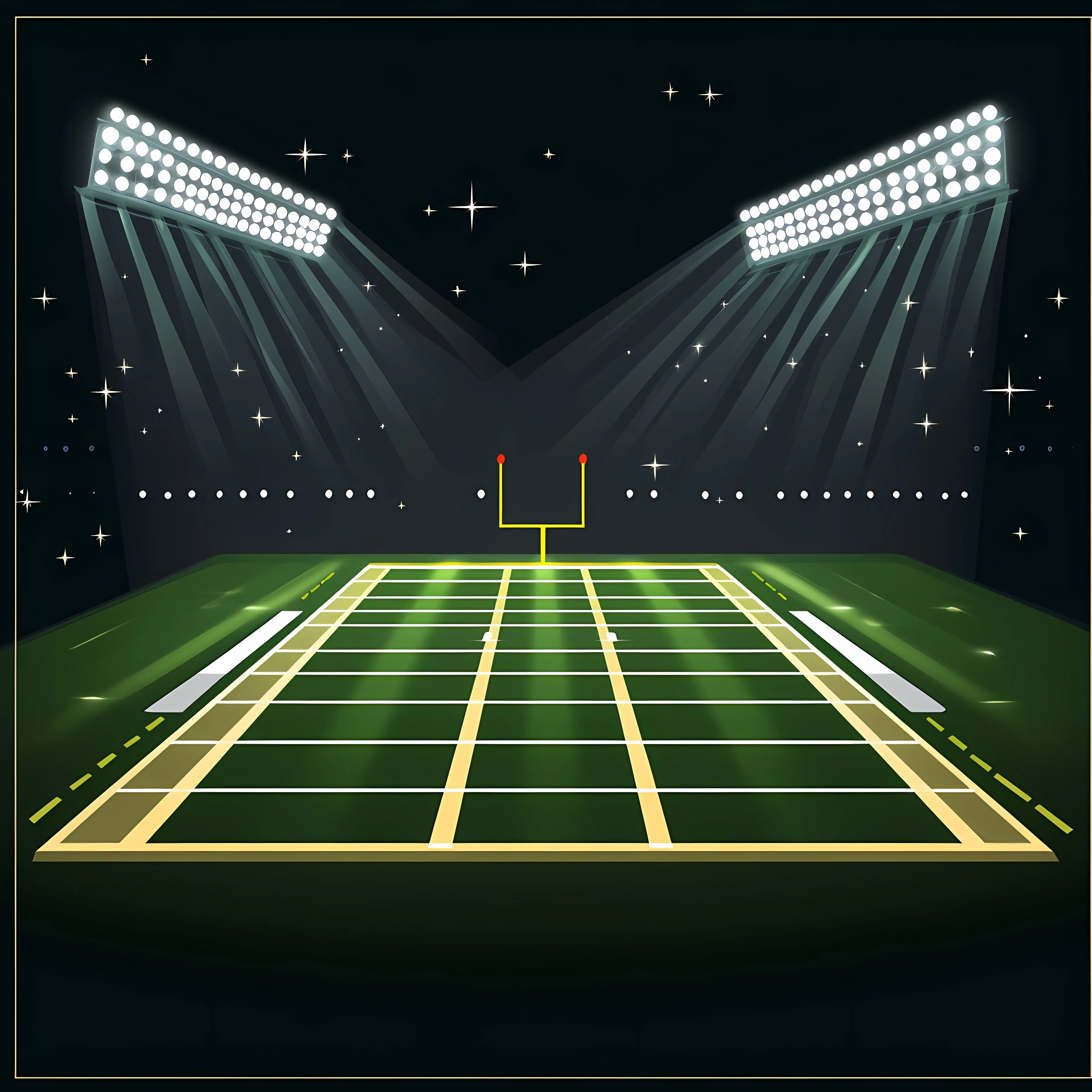 Brightly Lit American Football Field Illustration — free download from Dotvec