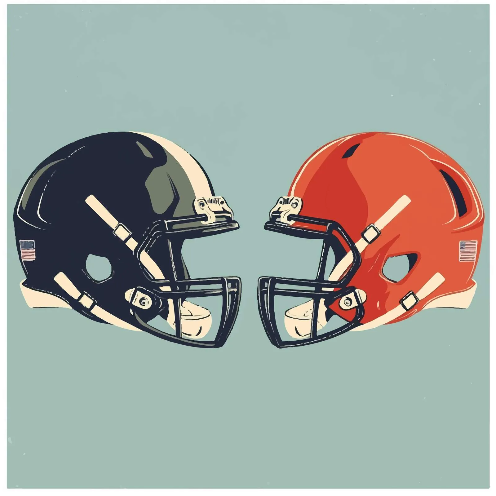 American Football Helmets Vector Illustration – free sports illustrations image from Dotvec