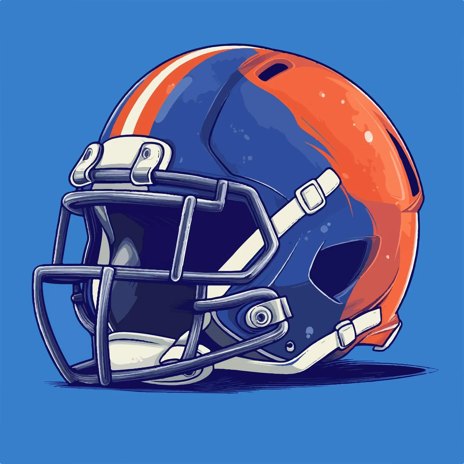 Flat Vector Illustration of American Football Helmets – free sports illustrations image from Dotvec
