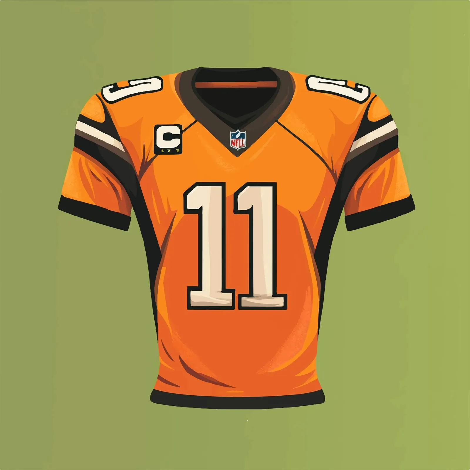 Flat Vector Illustration of American Football Jersey — free download from Dotvec