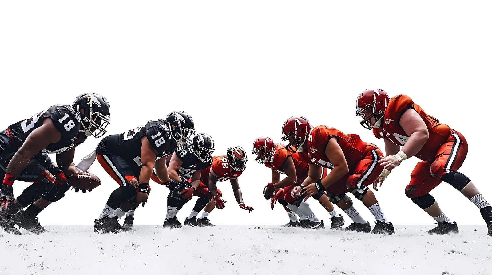 American Football Scrimmage Line Players — free download from Dotvec