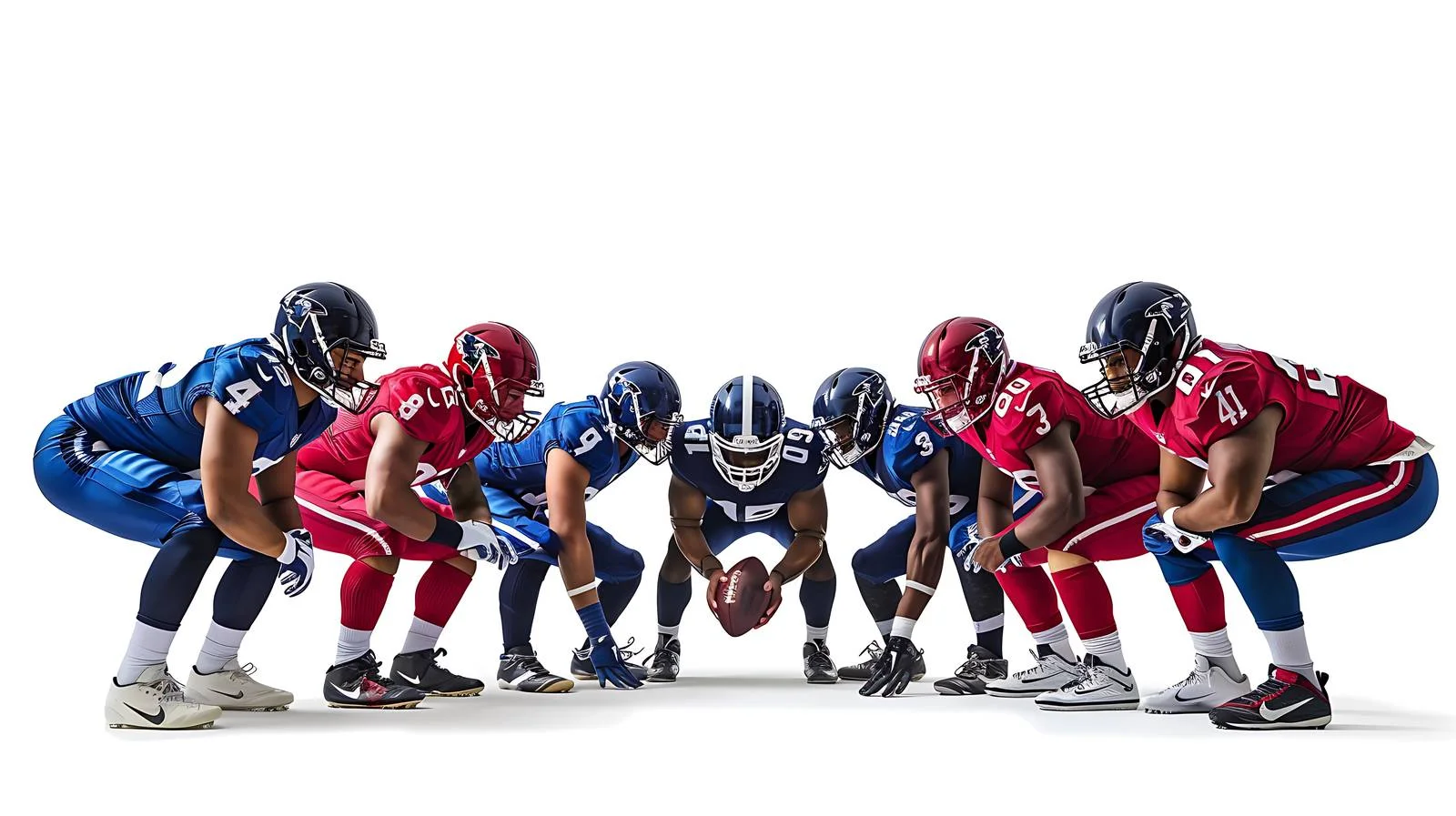 American football team ready to start game — free download from Dotvec