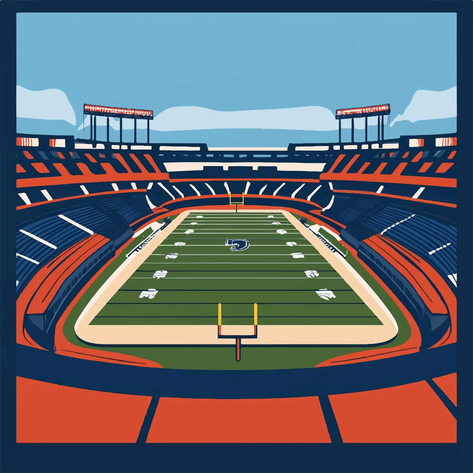 American Football Stadium Vector Illustration — free download from Dotvec