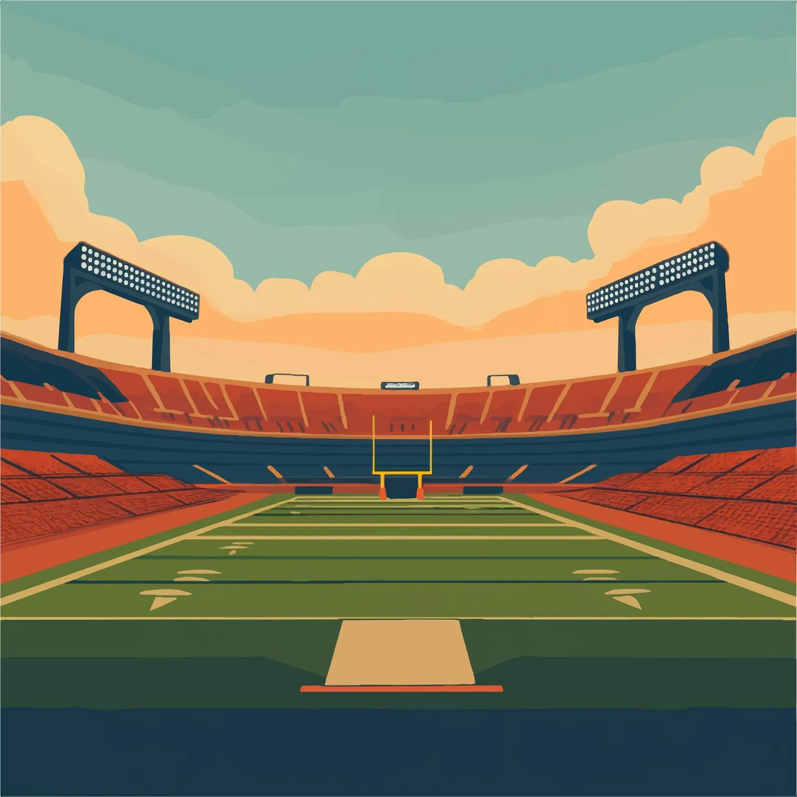 American Football Stadium Vector Illustration — free download from Dotvec