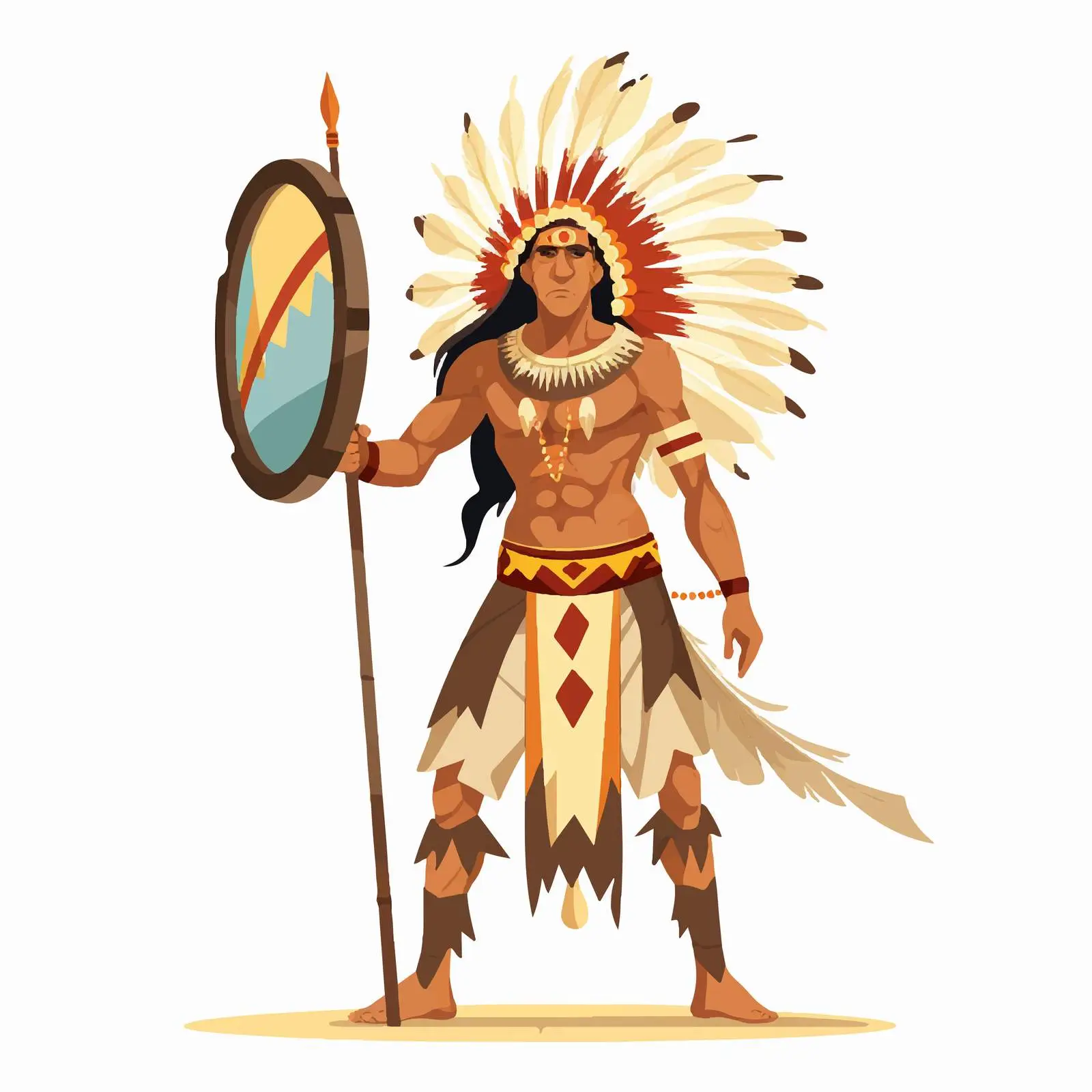 American Indian Man in Traditional Attire – free indian culture image from Dotvec
