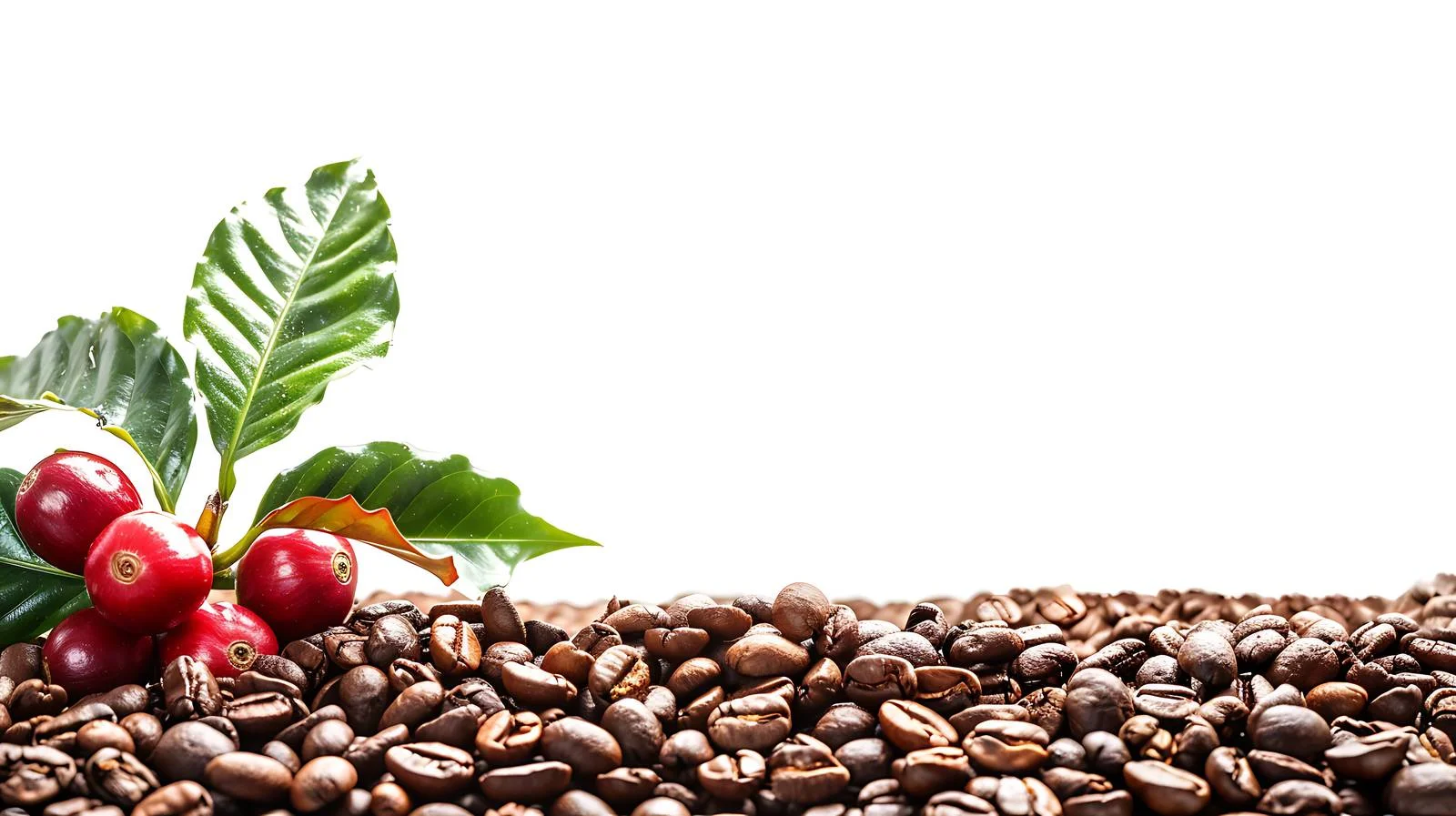 Vibrant Coffee Plant Among Roasted Beans — free download from Dotvec